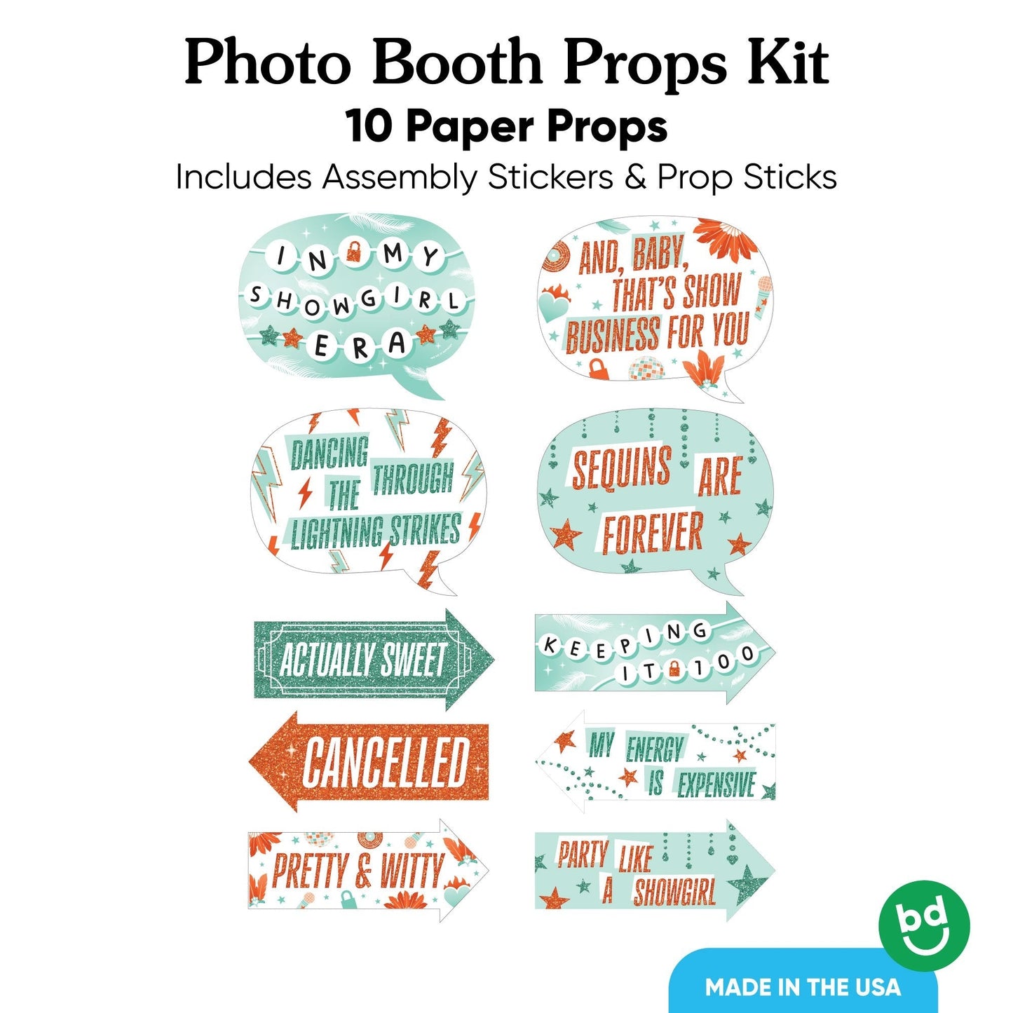 The Life of a Party Funny Photo Props - 10 Ct