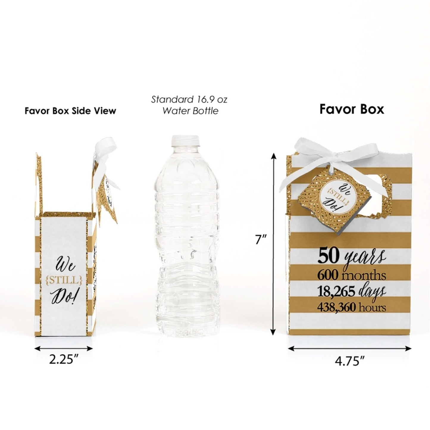 We Still Do - 50th Wedding Anniversary Party Favor Boxes - Set of 12