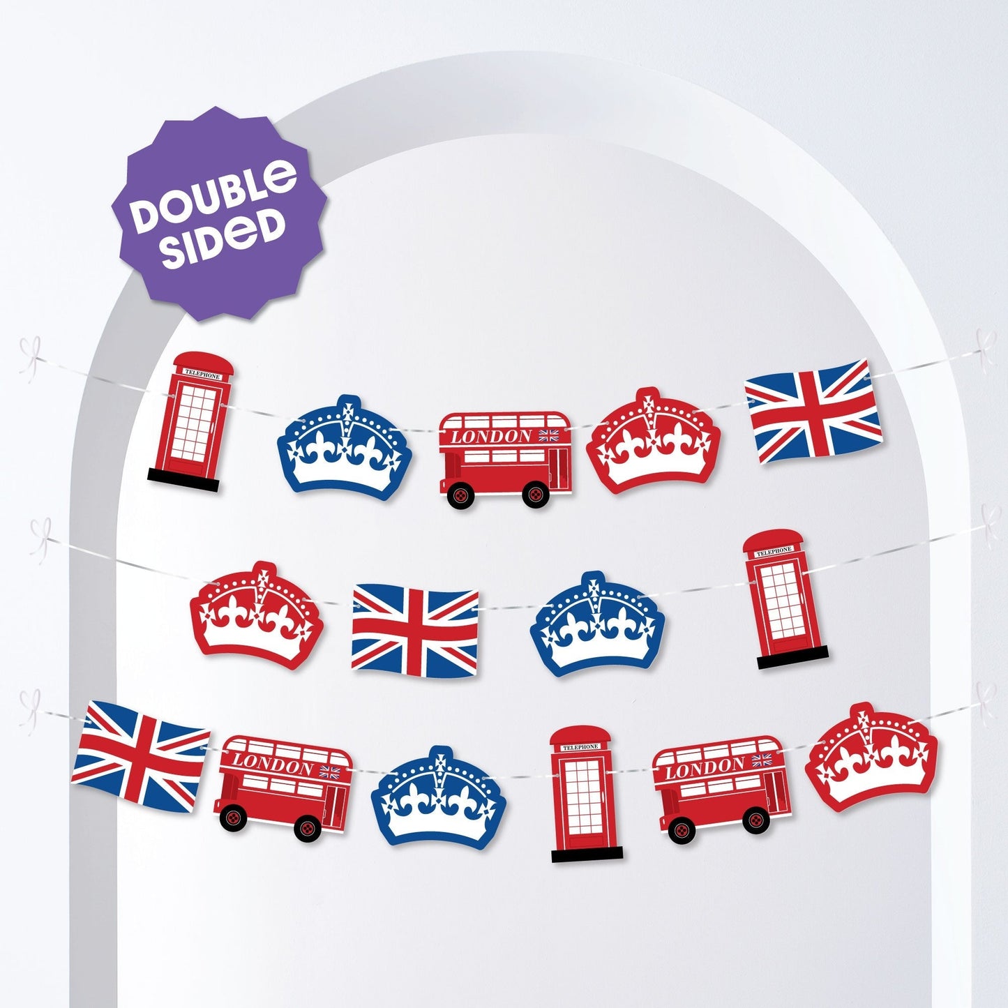 Cheerio, London Garland Banner - 15 Pc