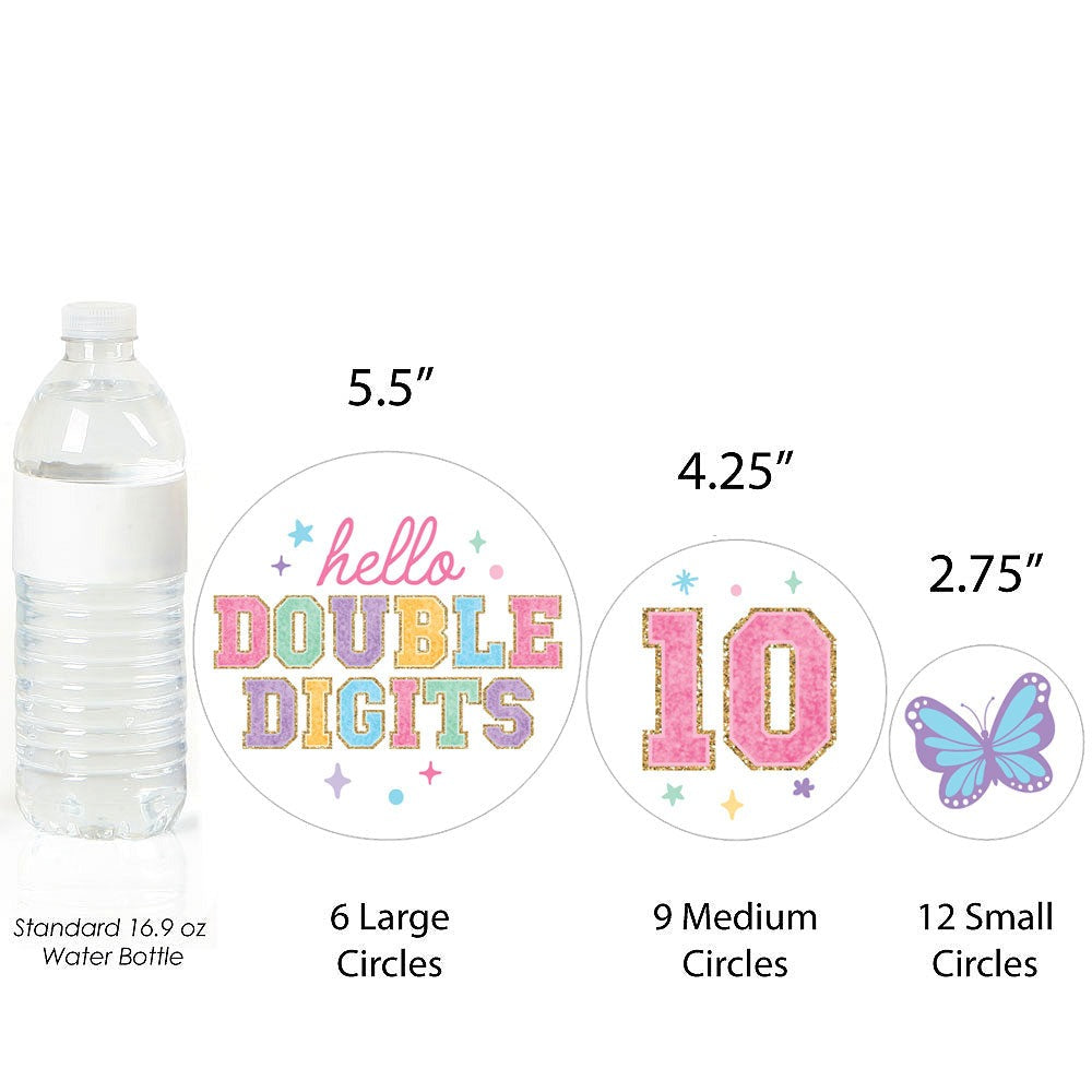 Preppy 10th Birthday Girl Large Confetti - 27 Ct