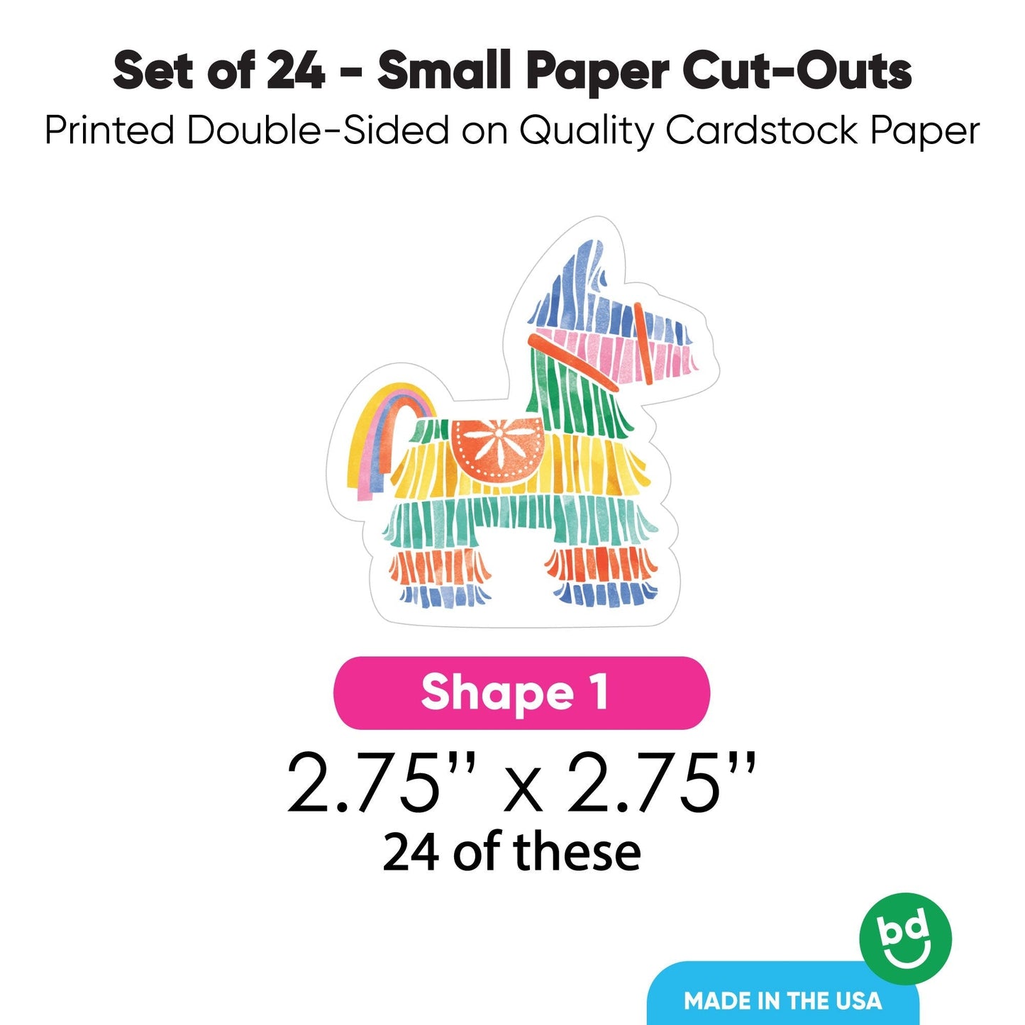 Fiesta DIY Paper Cut-Outs - 24 Ct