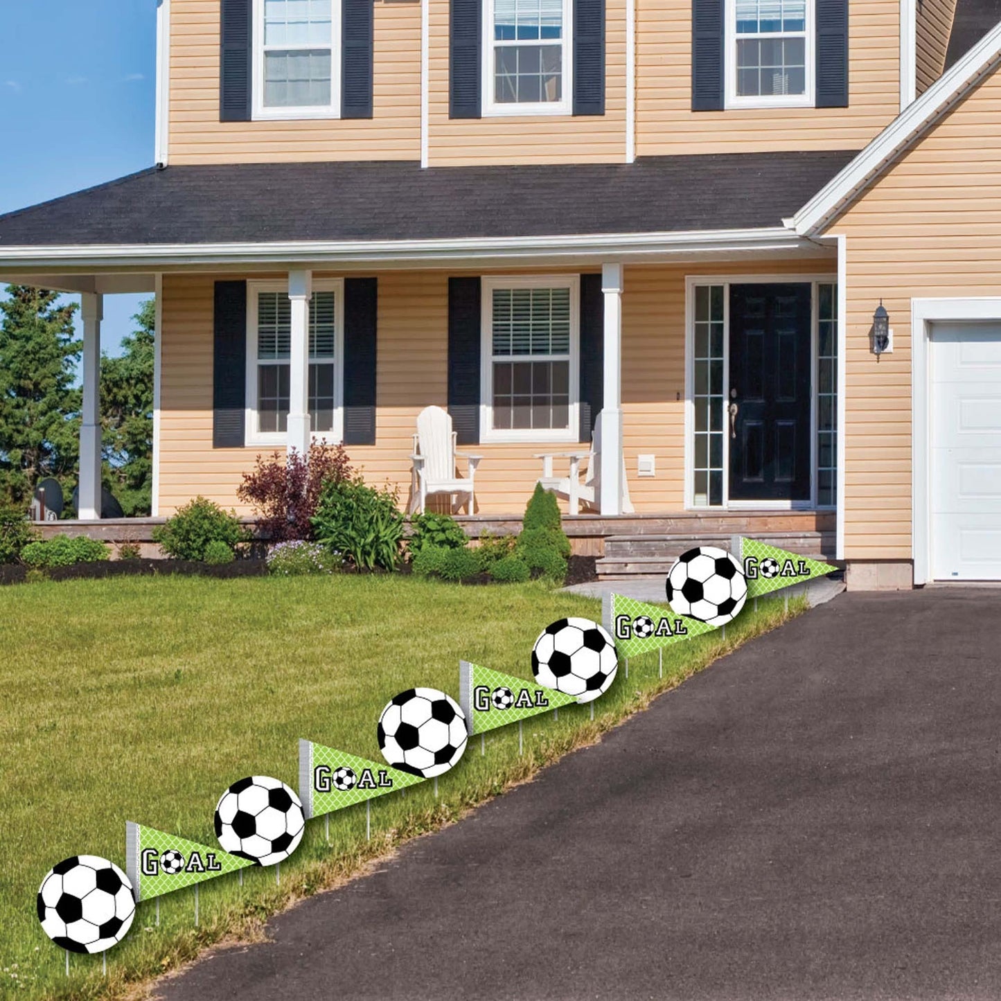 GOAAAL! - Soccer - Lawn Decorations - Outdoor Baby Shower or Birthday Party Yard Decorations - 10 Piece
