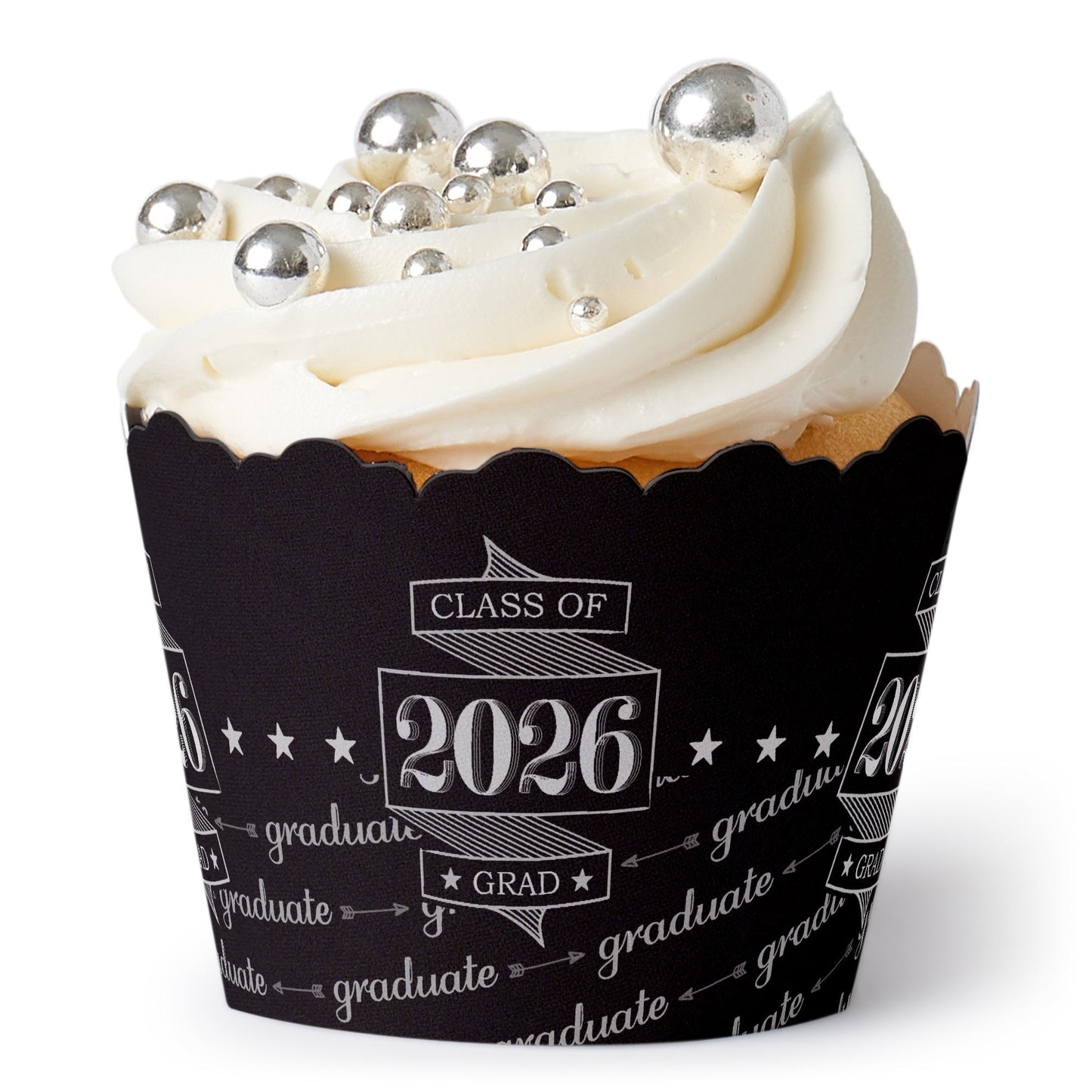 Graduation Cheers - 2026 Graduation Decorations - Party Cupcake Wrappers - Set of 12