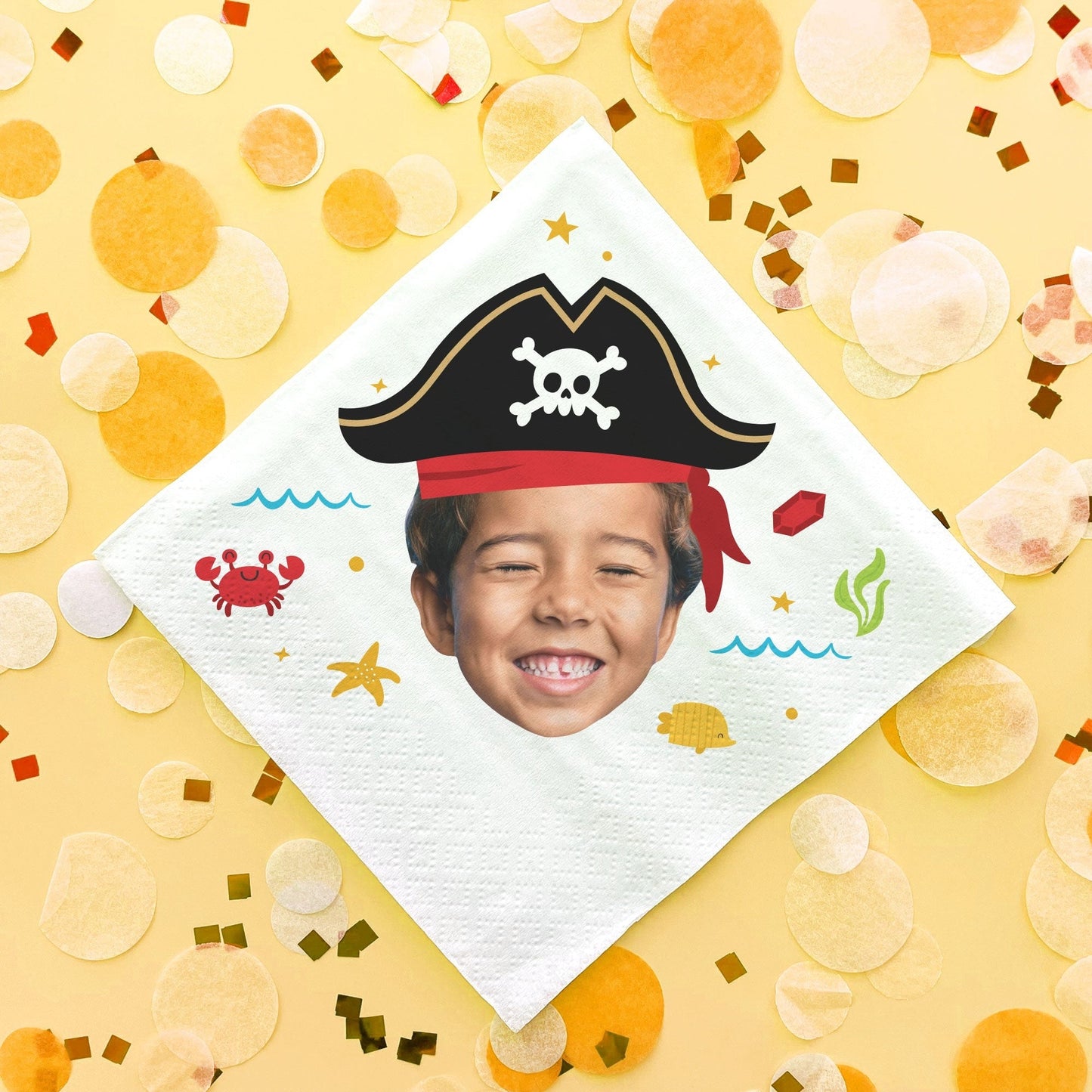Custom Face Napkins - Pirate