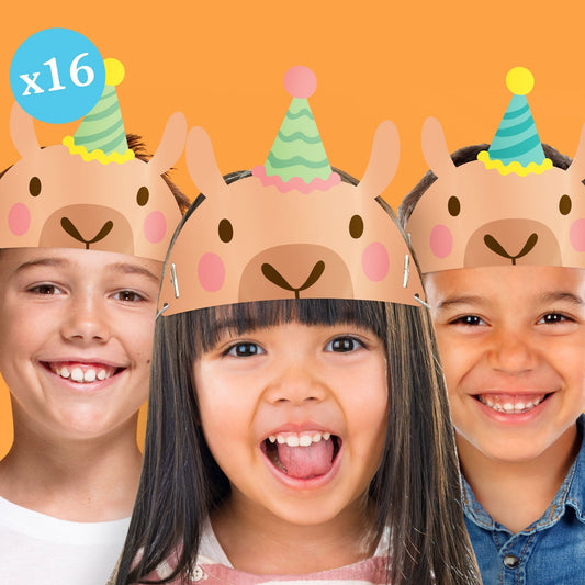 Capybara Paper Headbands - 16 Ct