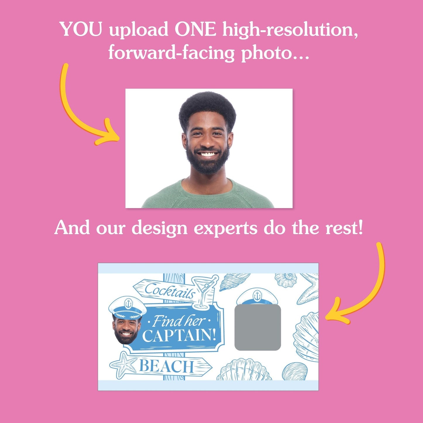Custom Face Last Toast on the Coast Scratch Off Card Game - 22 Ct