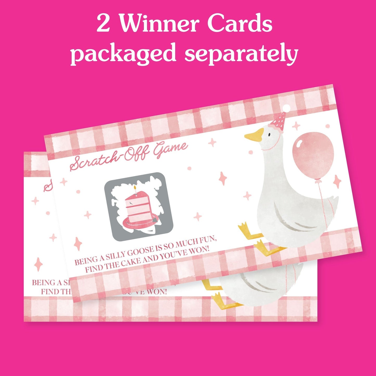 One Silly Goose Pink Scratch Off Cards Game - 22 Ct