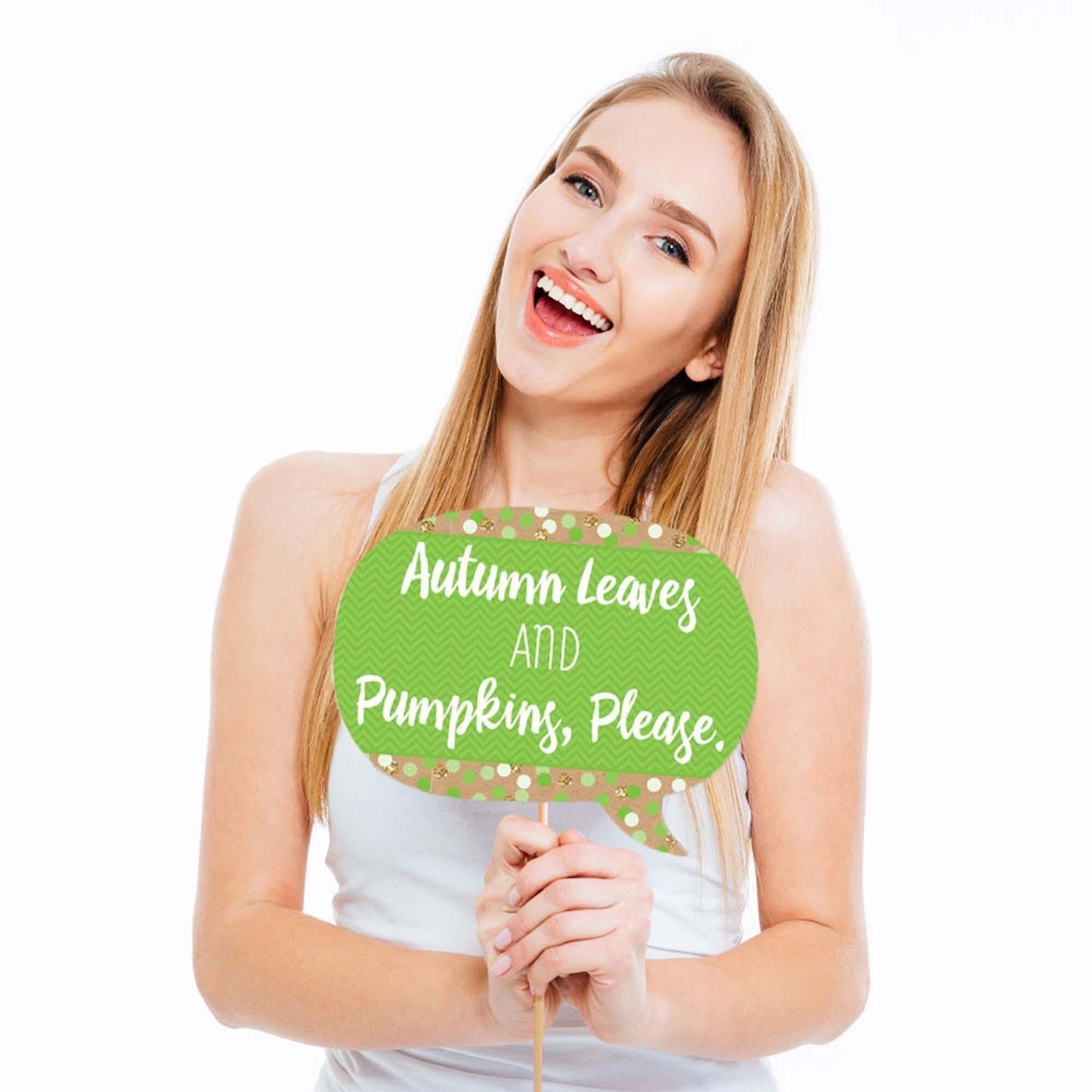 Funny Pumpkin Patch - Fall, Halloween or Thanksgiving Party 10 Piece Photo Booth Props Kit