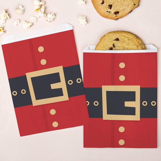 Paper Treat Bags - Jolly Santa - 25 Ct