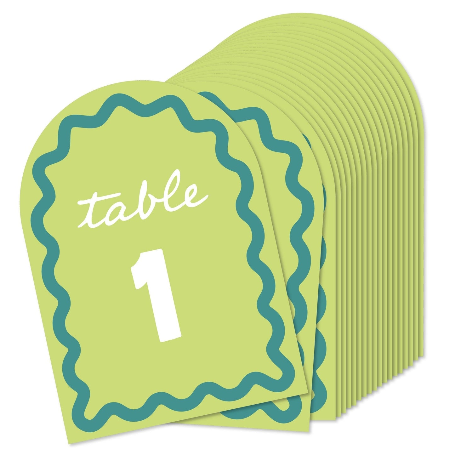 Wavy Table Numbers - 20 Ct