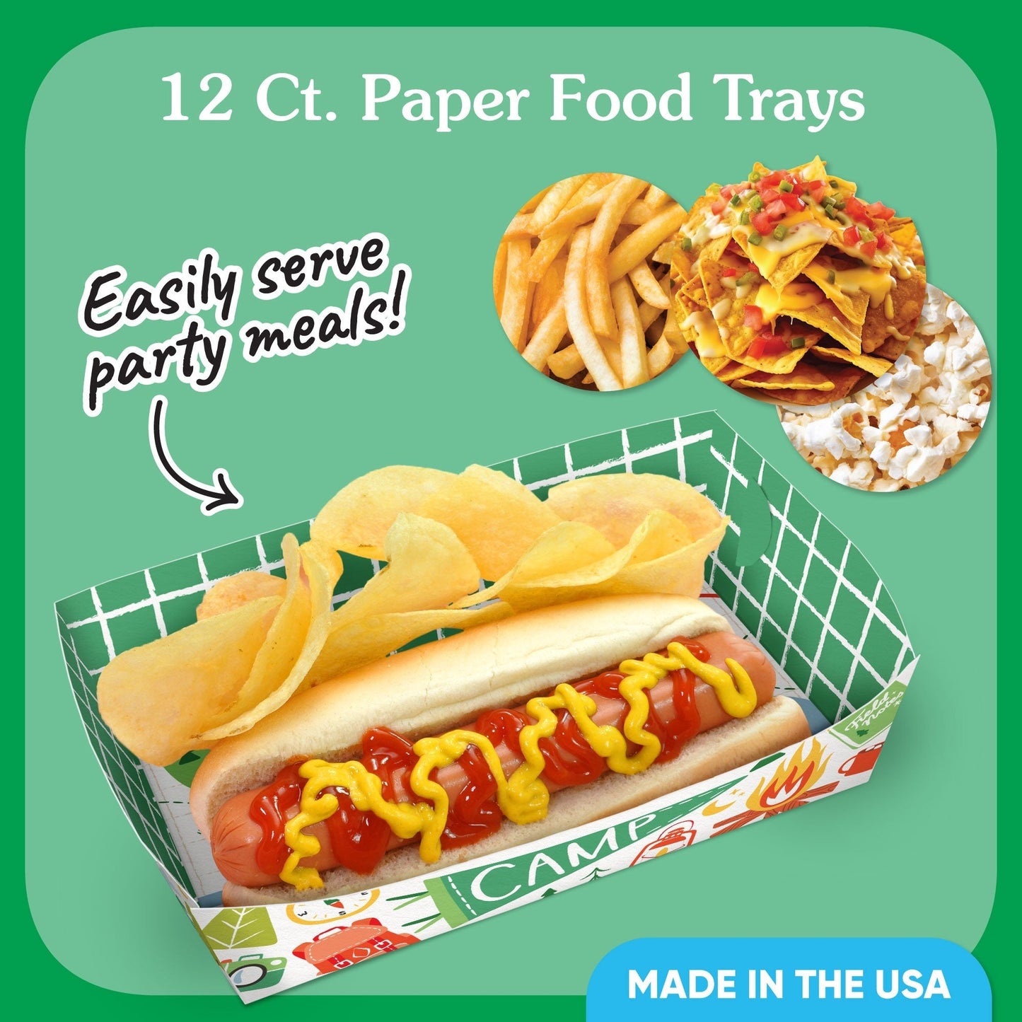 Camping Paper Food Trays