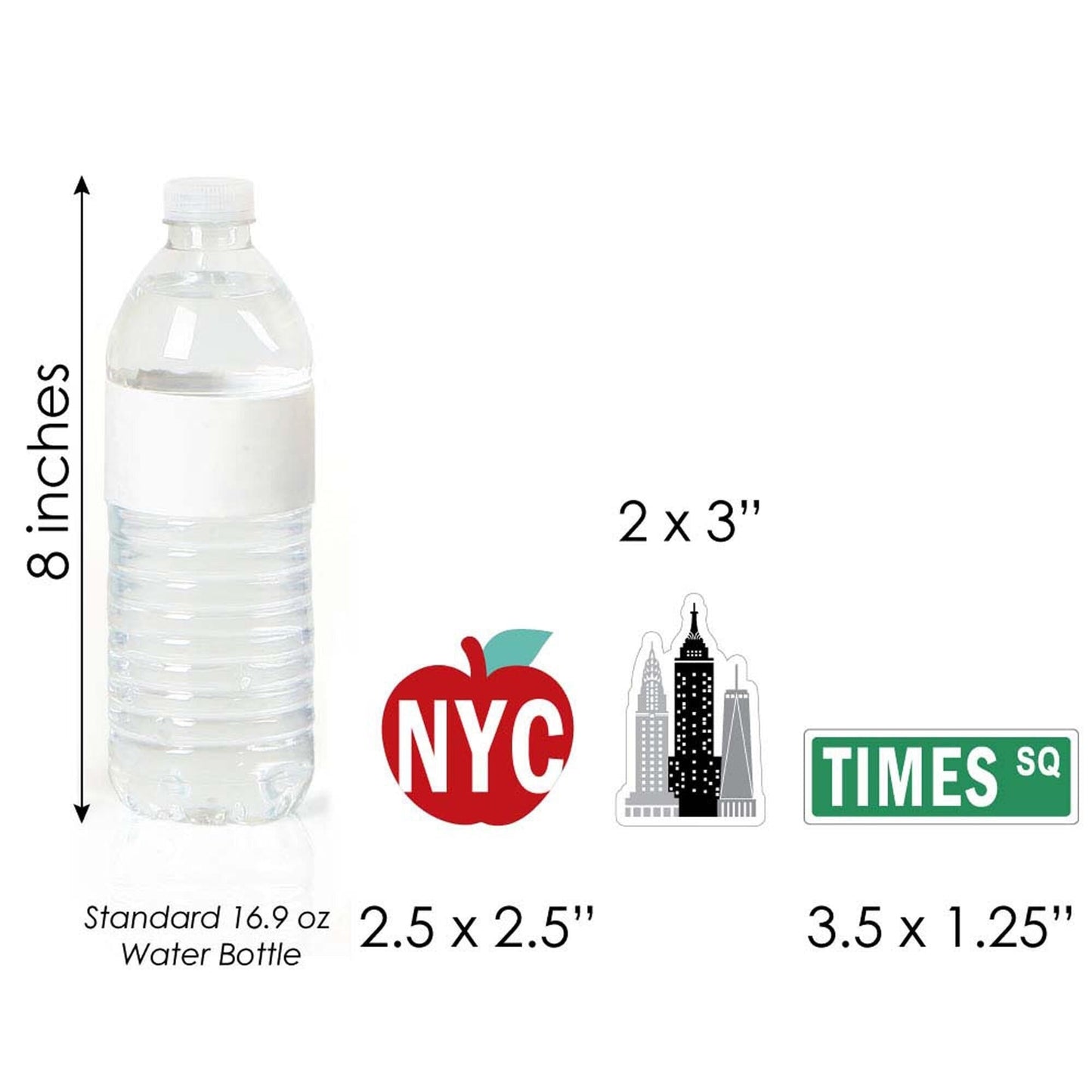 NYC Cityscape - DIY Shaped New York City Party Cut-Outs - 24 ct