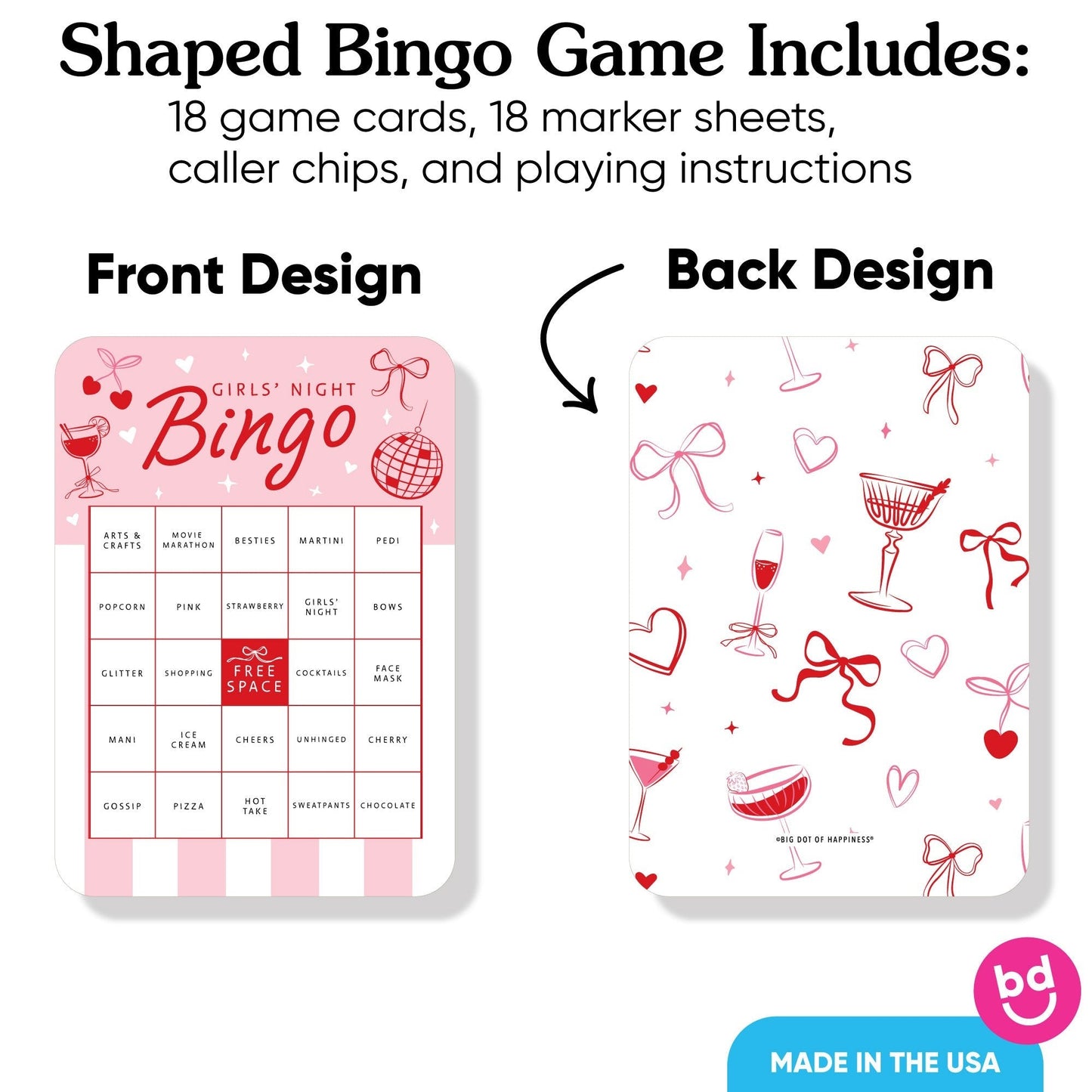 Drinks with the Girls Bingo Game - 18 Ct