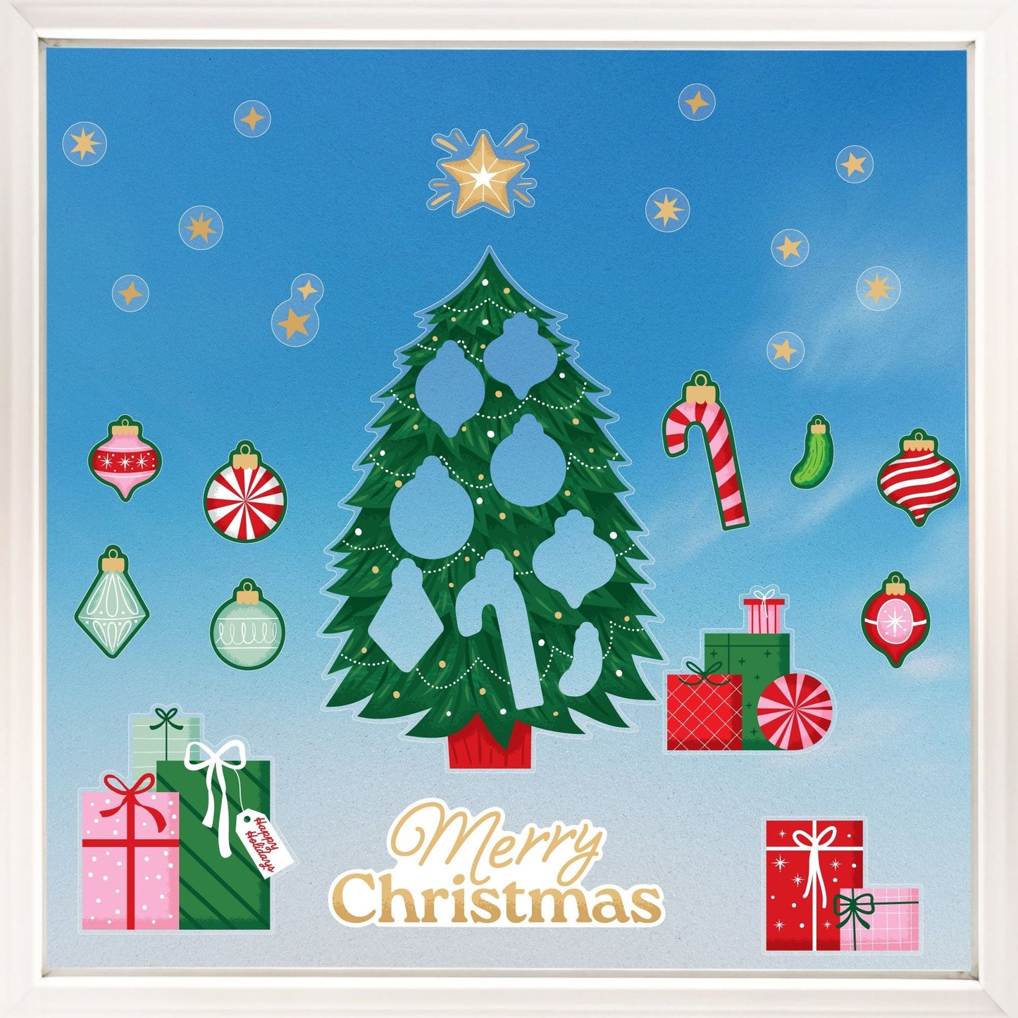 O-Christmas Tree Window Clings