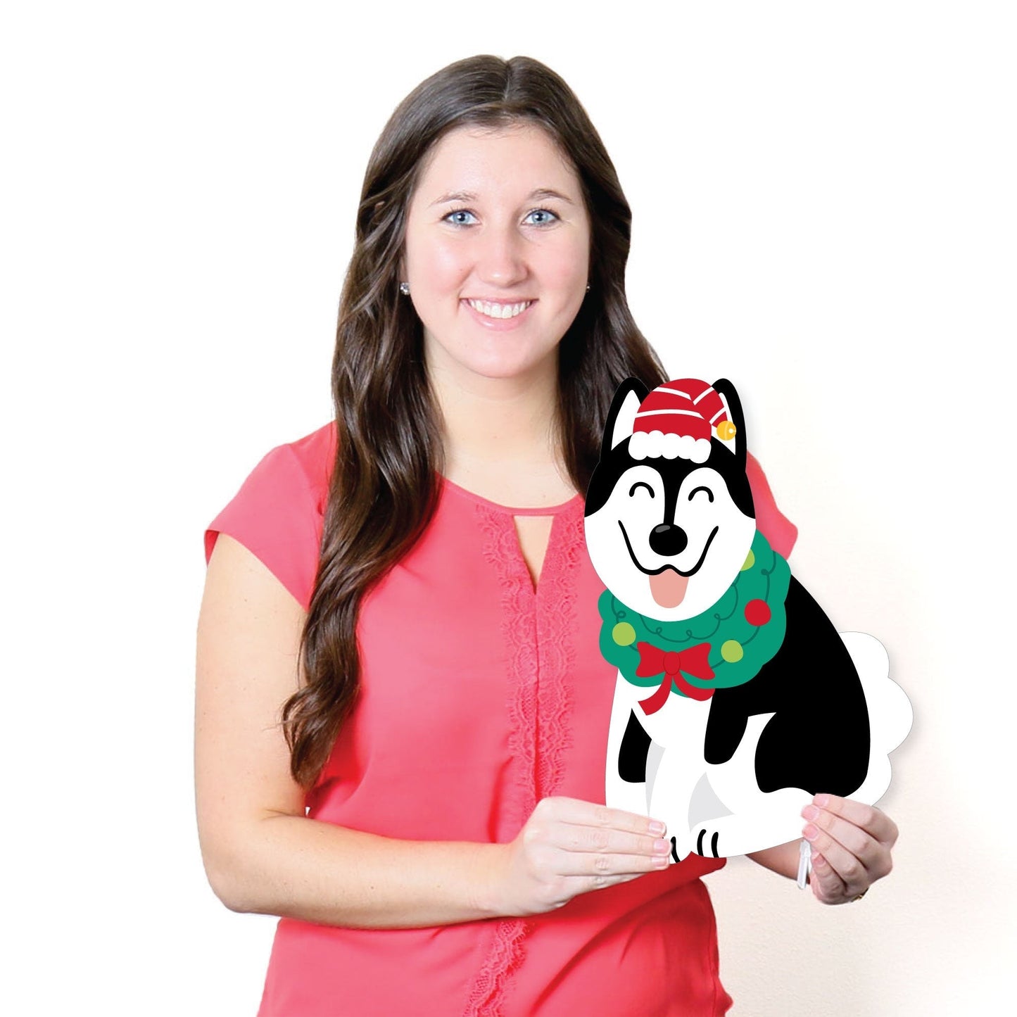 Christmas Pets - Lawn Decorations - Outdoor Cats and Dogs Holiday Party Yard Decorations - 10 Piece