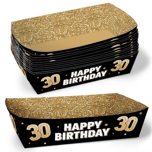 30th Birthday Party Paper Food Trays