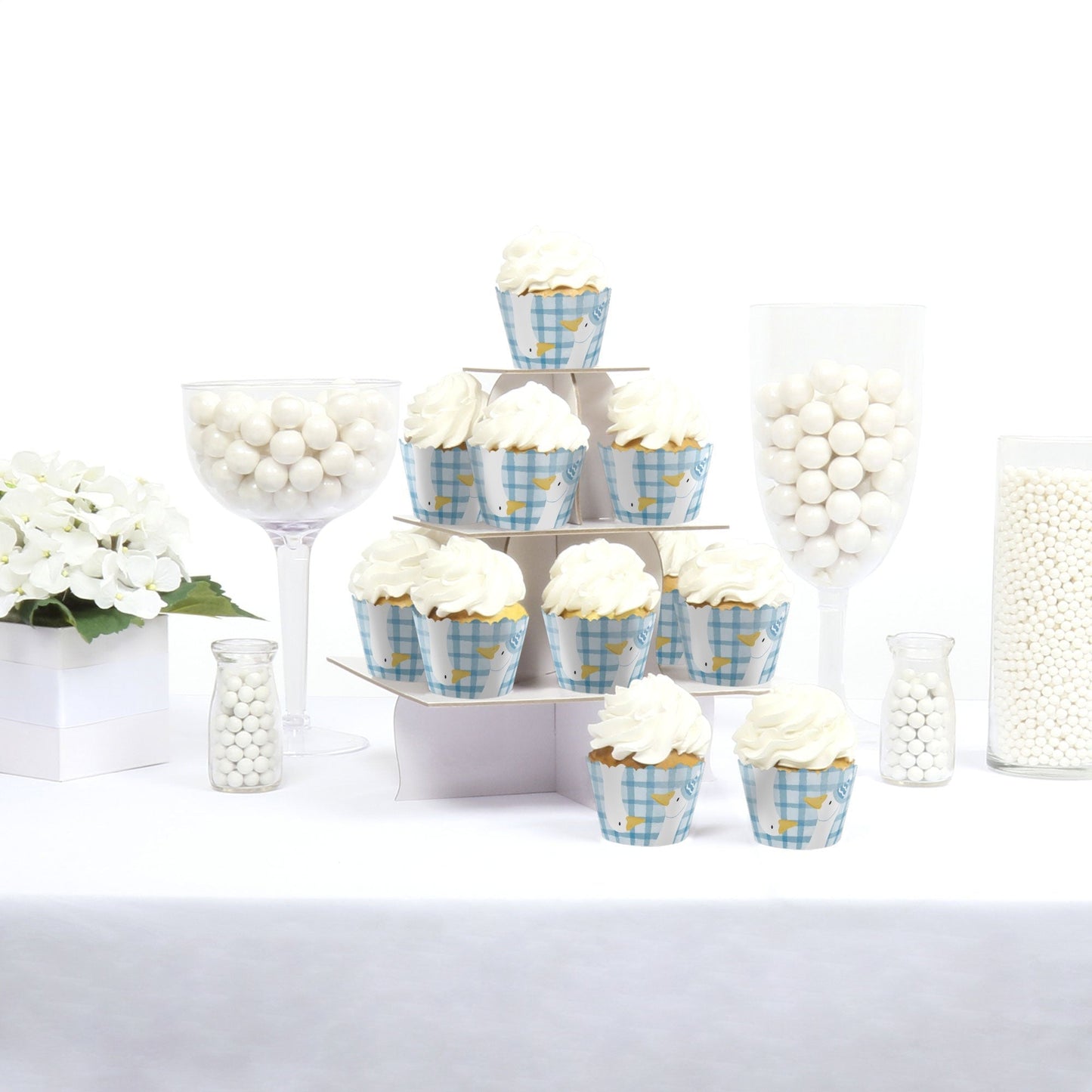 One Silly Goose Blue Cupcake Wrappers - 12 Ct