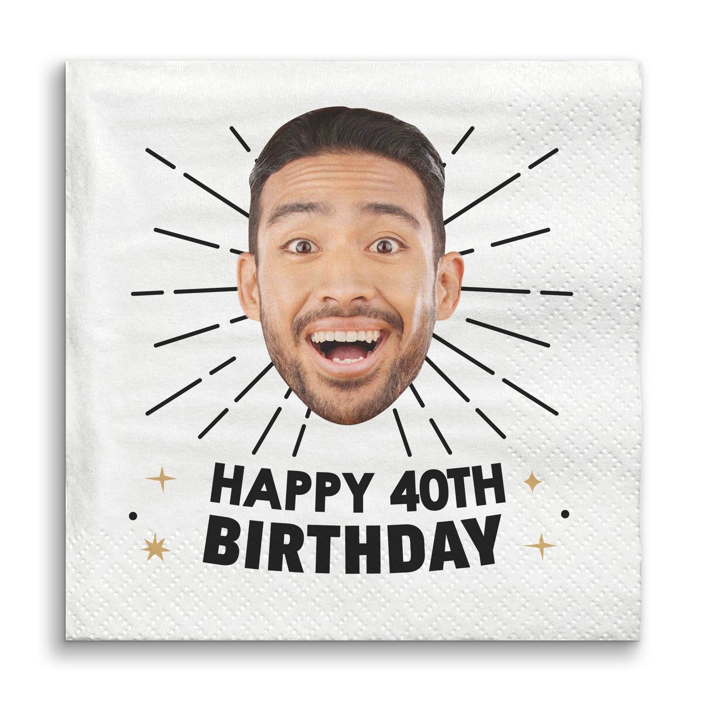 Custom Face Napkins - Happy Birthday