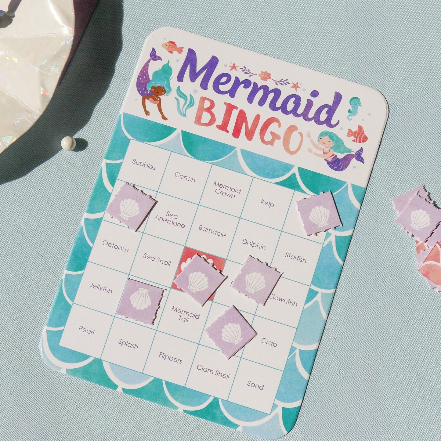 Mermaid Bingo Game - 18 Ct