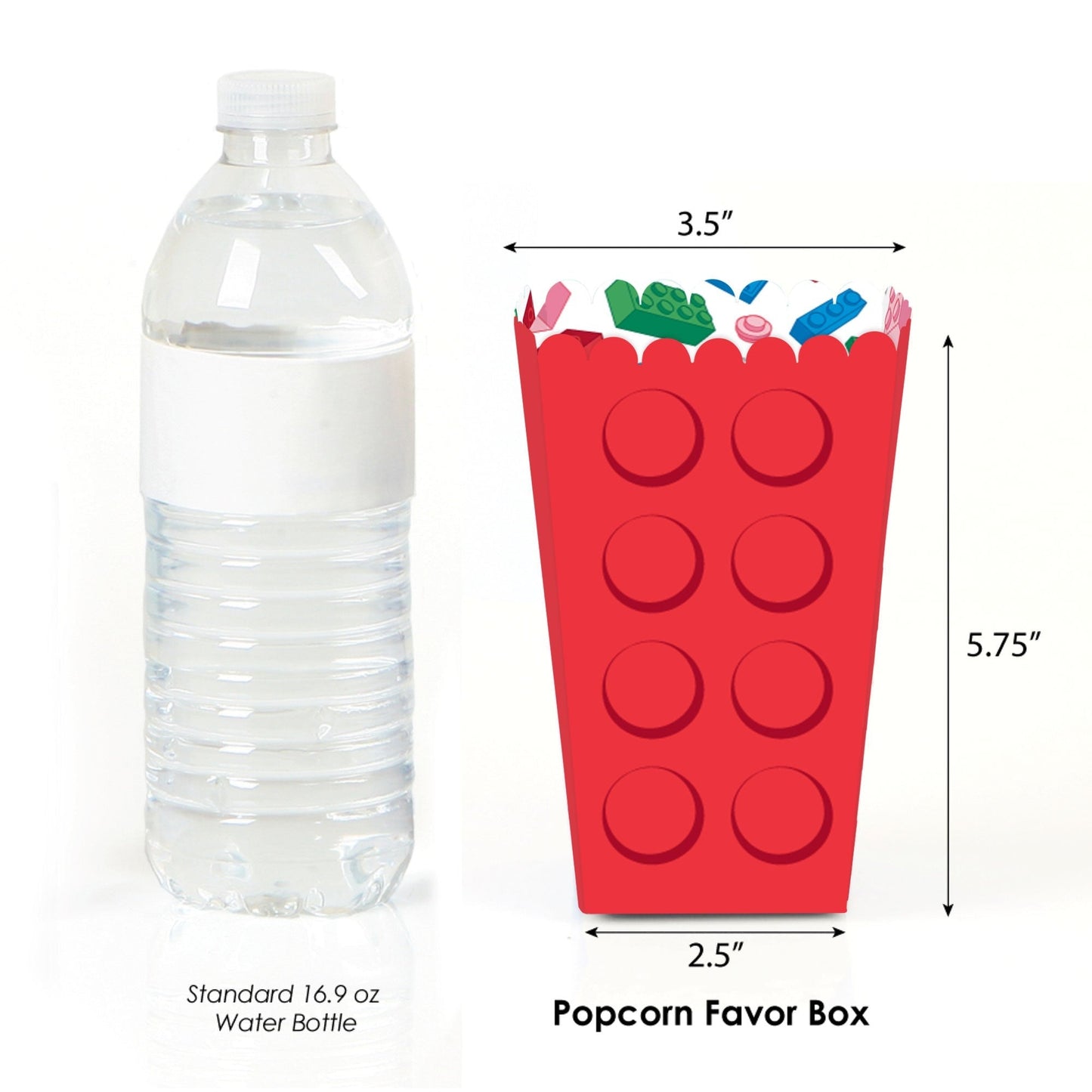Building Blocks Popcorn Boxes - 12 Ct
