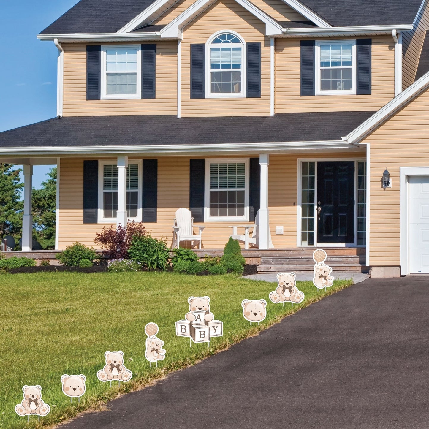 We Can Bearly Wait Yard Decorations - 8 Pc