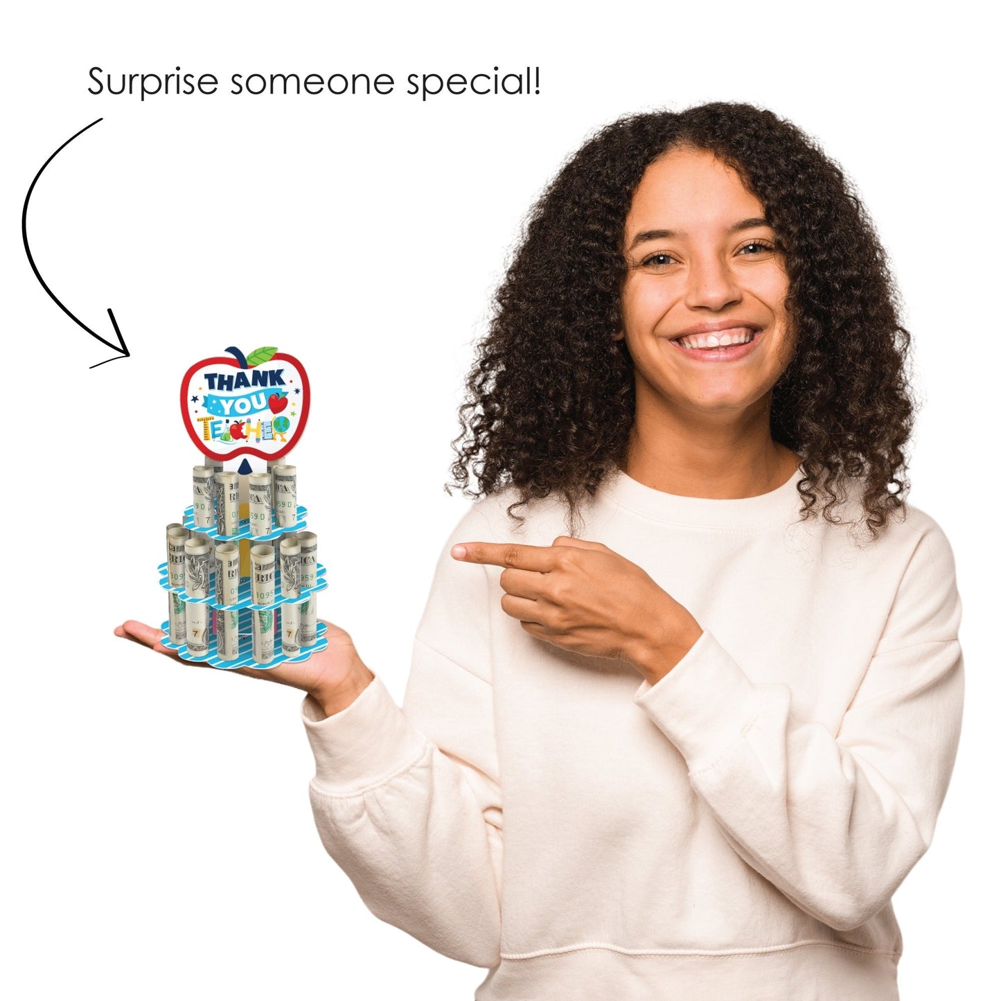 Thank You Teachers - DIY Teacher Appreciation Money Holder Gift - Cash Cake