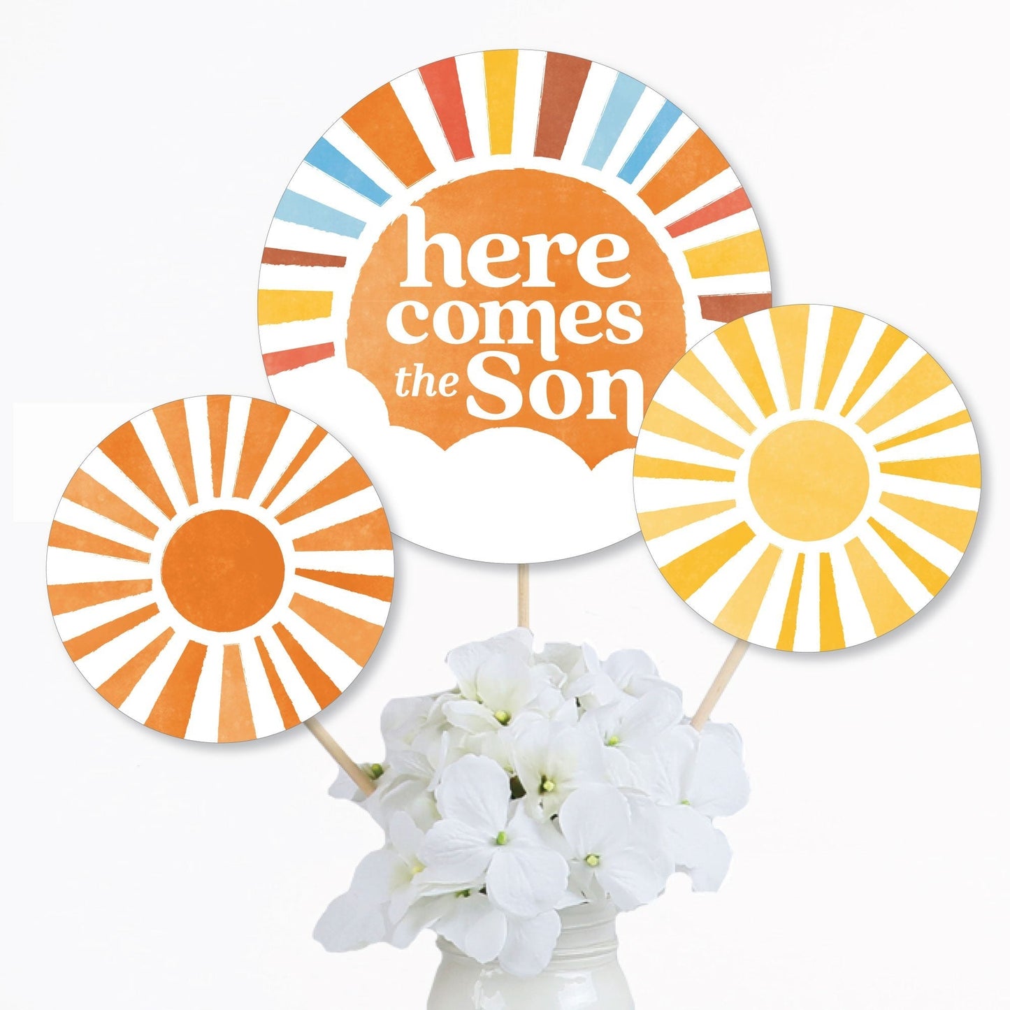 Here Comes The Son Table Toppers - 15 Ct