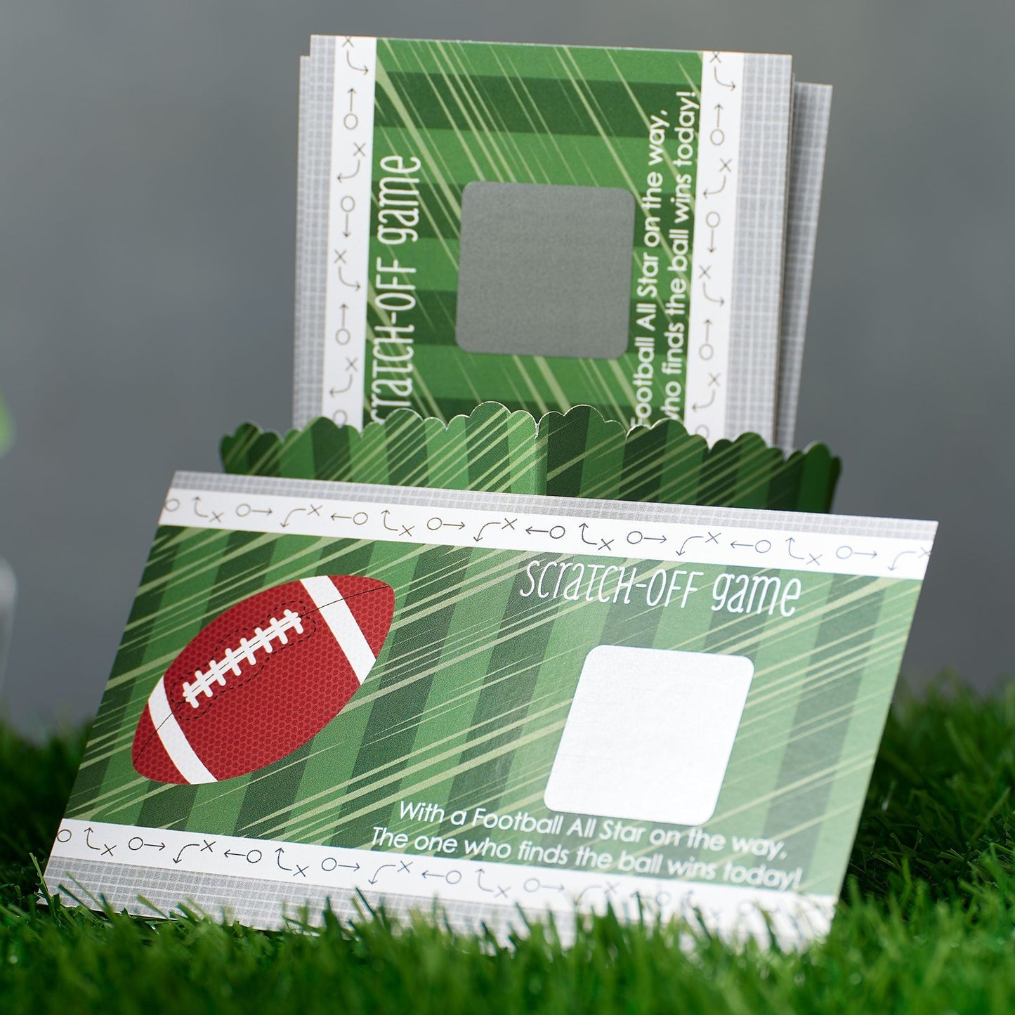 End Zone - Football - Baby Shower or Birthday Party Game Scratch Off Cards - 22 Count