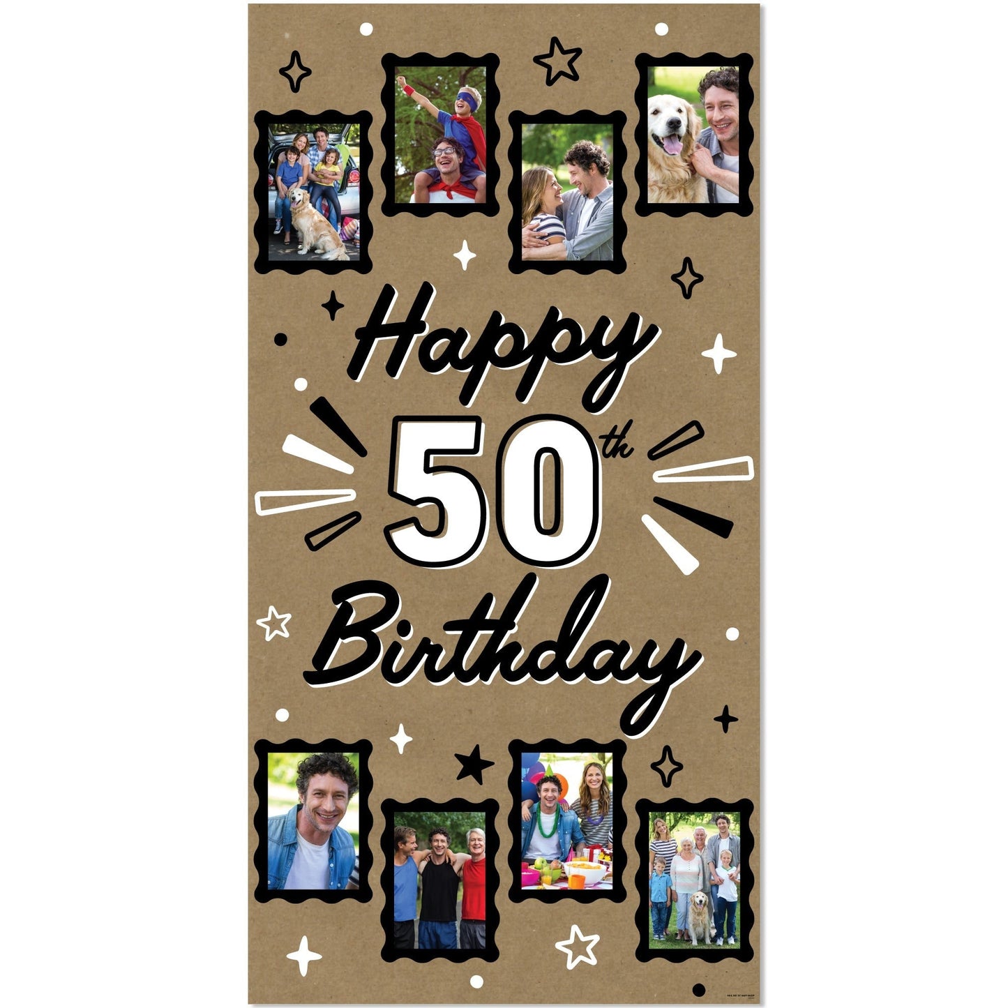50th Birthday Kraft Photo Banner