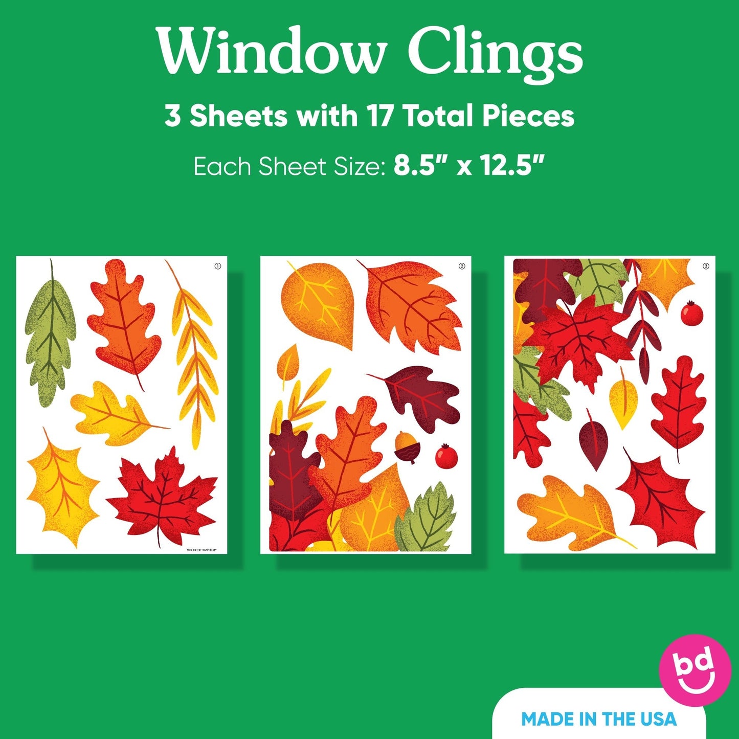 Fall Leaves Window Clings