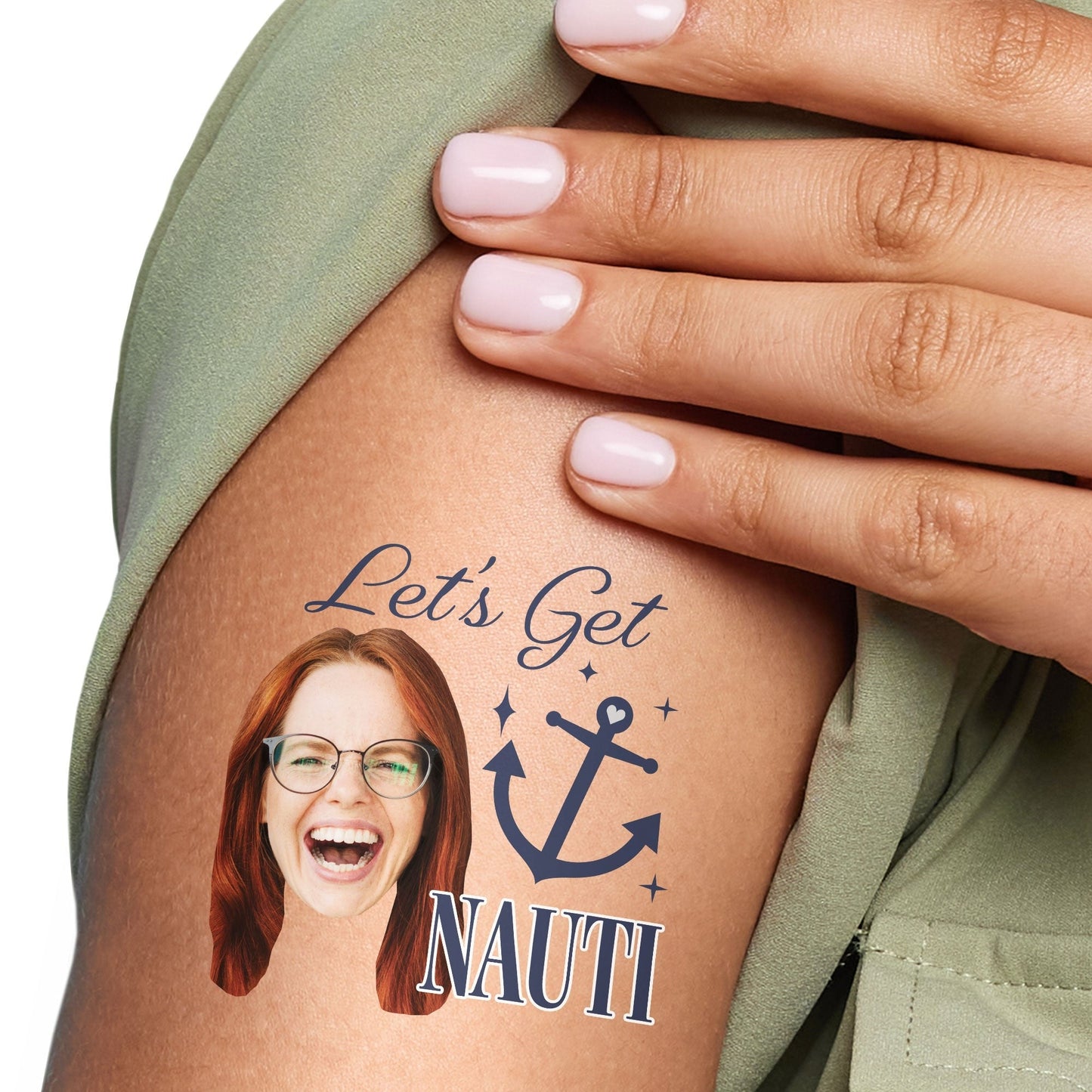 Custom Let's Get Nauti Temporary Tattoos - 12 Ct