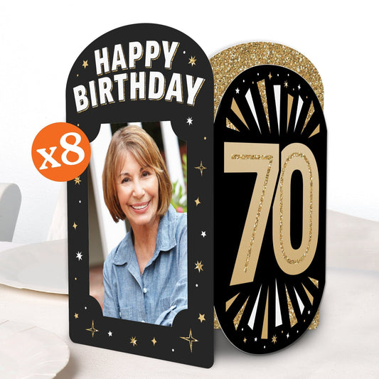 70th Birthday Photo Centerpieces - 8 Ct