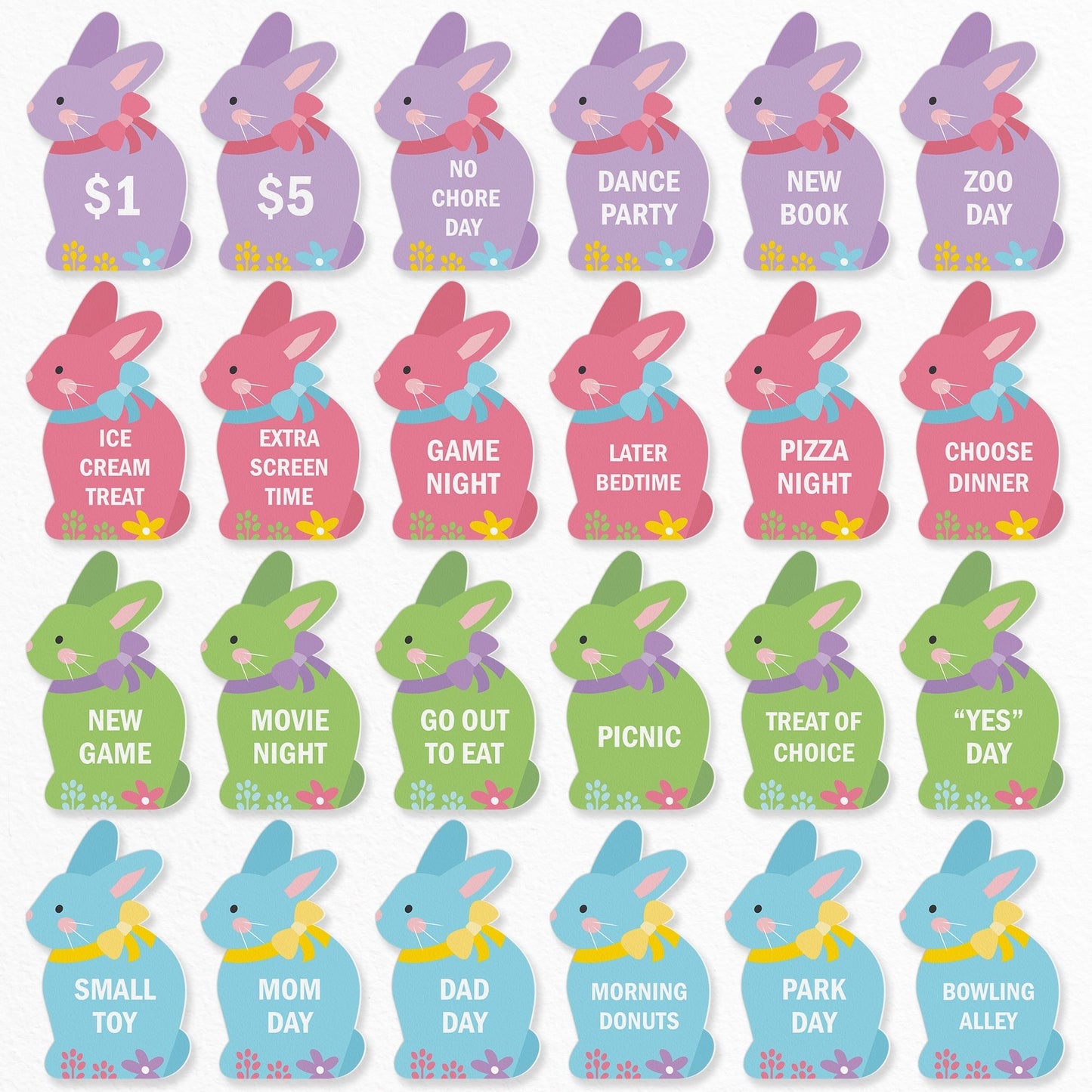 Colorful Easter Egg Hunt Tokens - 24 Ct
