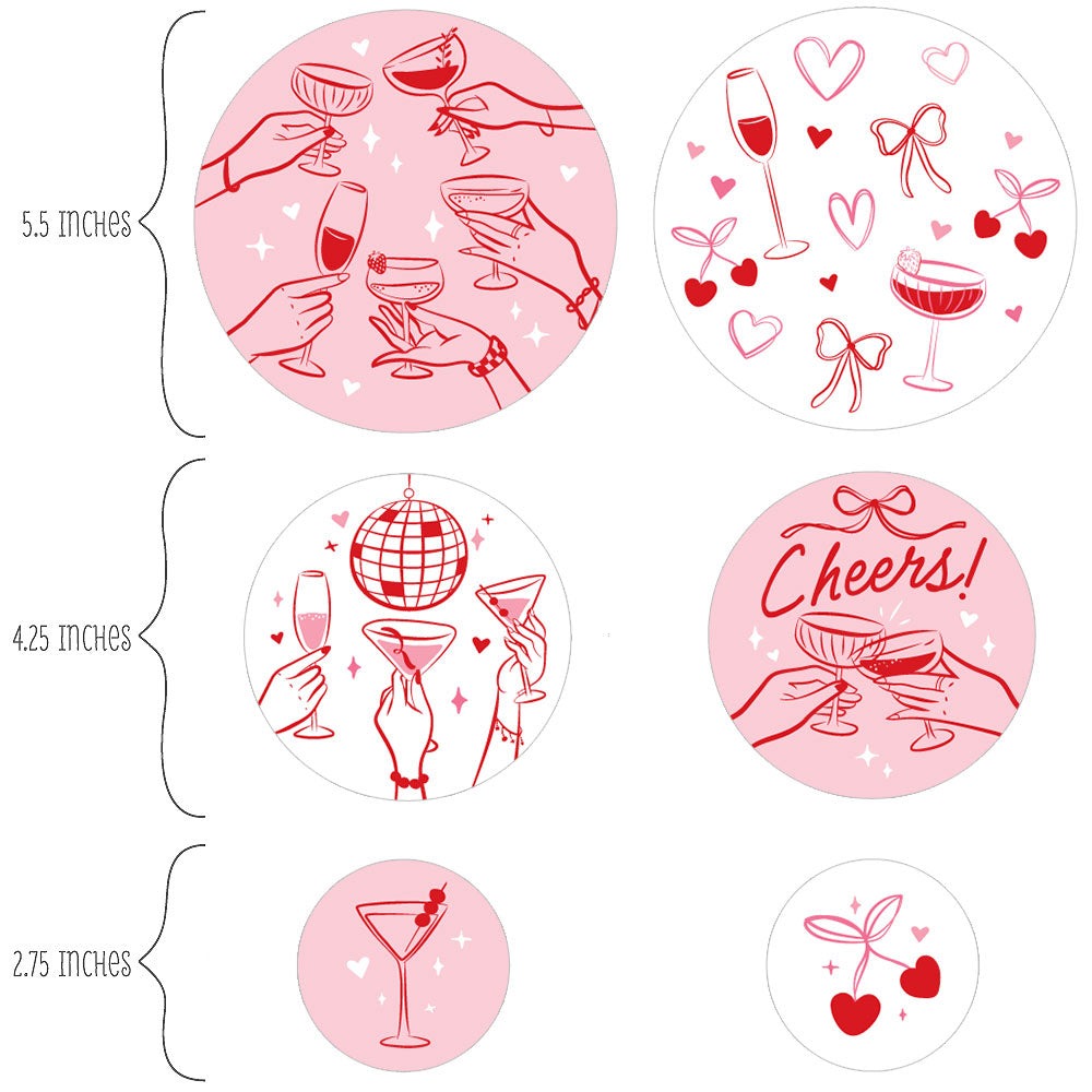 Drinks with the Girls Large Confetti - 27 Ct