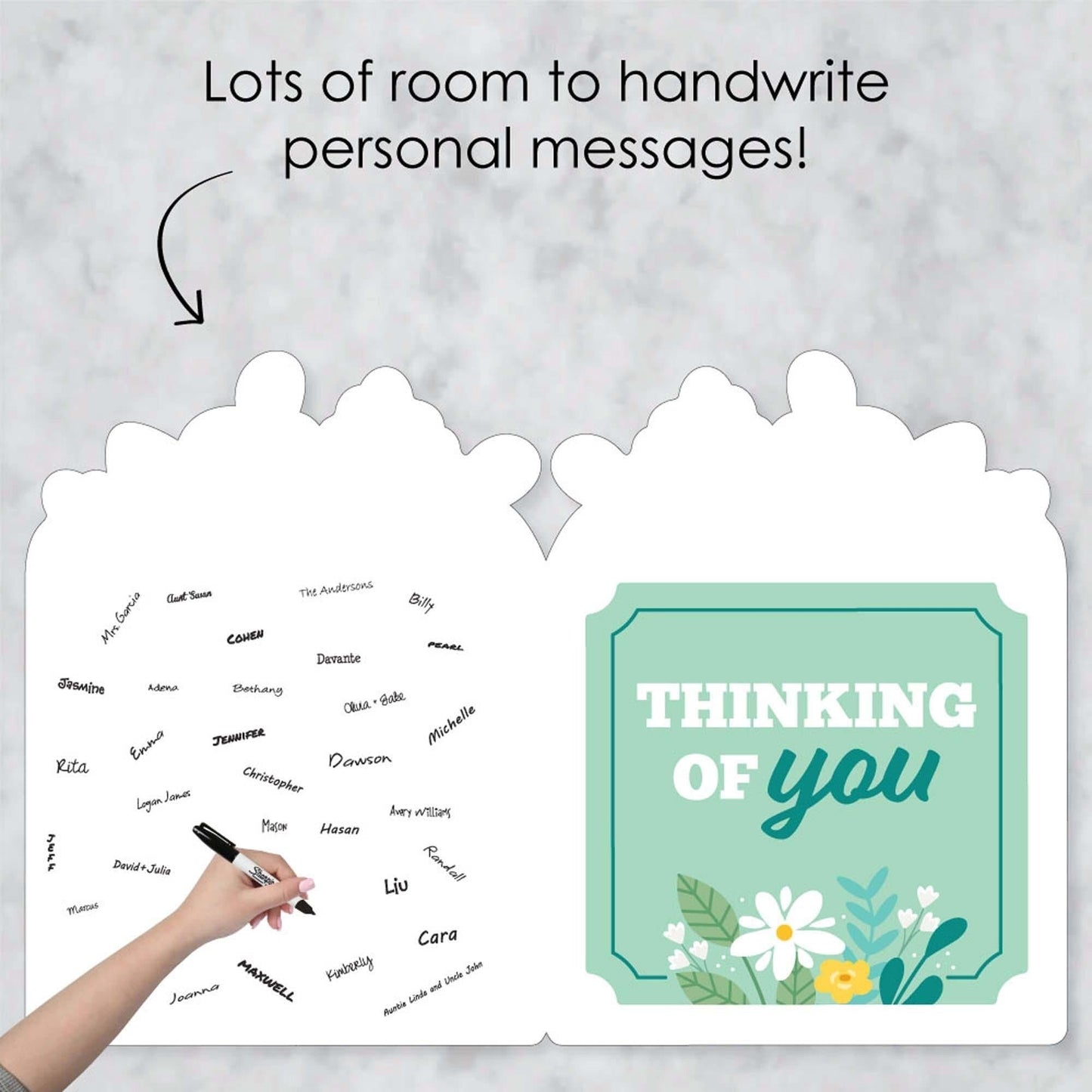 Get Well Soon - Thinking of You Giant Greeting Card - Big Shaped Jumborific Card - 16.5 x 22 inches