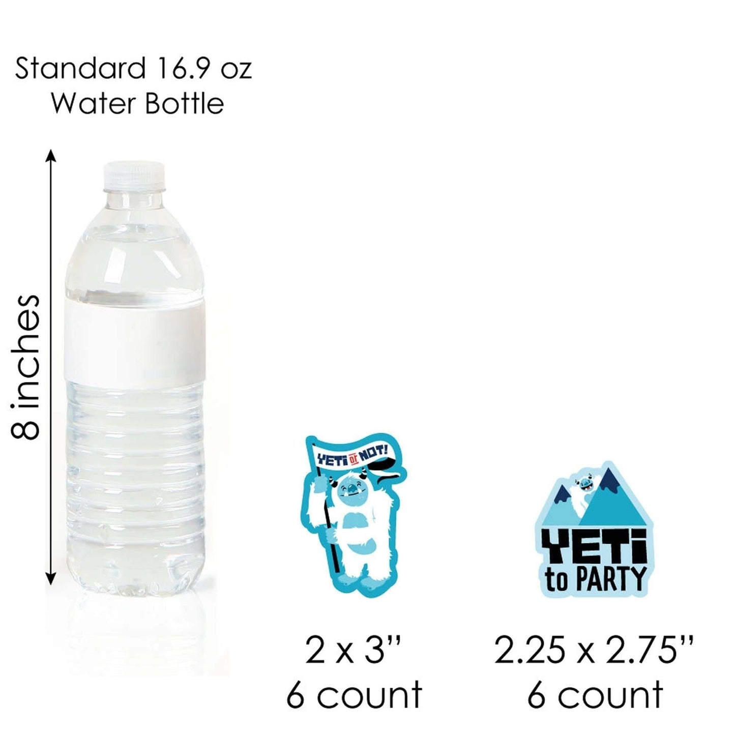 Yeti to Party - Cupcake Decoration - Abominable Snowman Party or Birthday Party Cupcake Wrappers and Treat Picks Kit - Set of 24