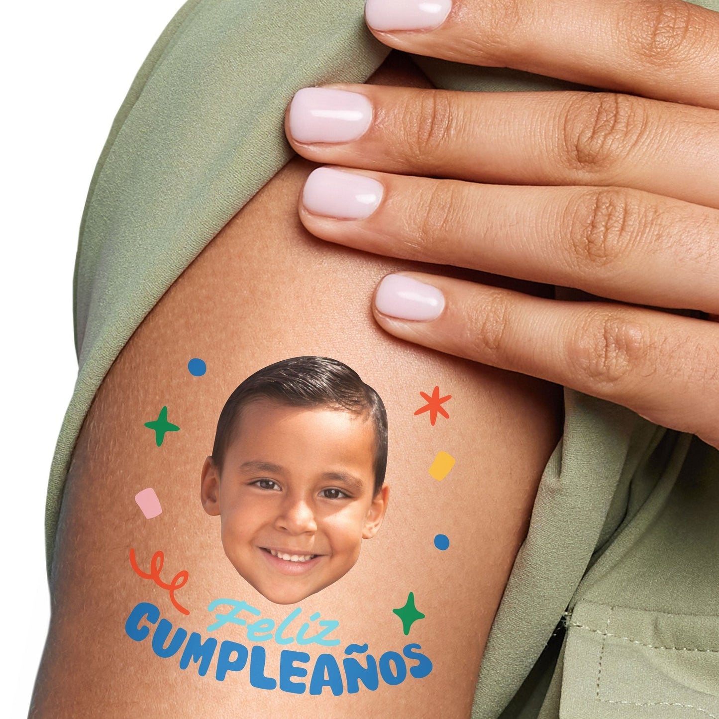 Custom Feliz Cumpleanos Temporary Tattoos - 12 Ct