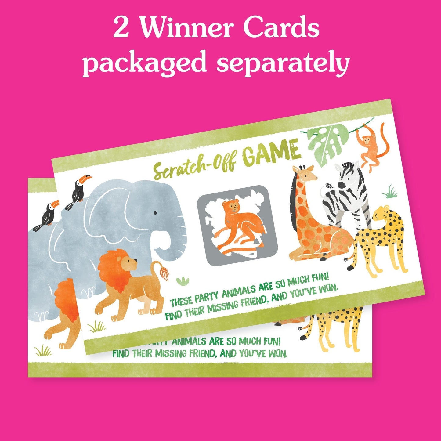 Safari Animals Scratch Off Cards Game - 22 Ct