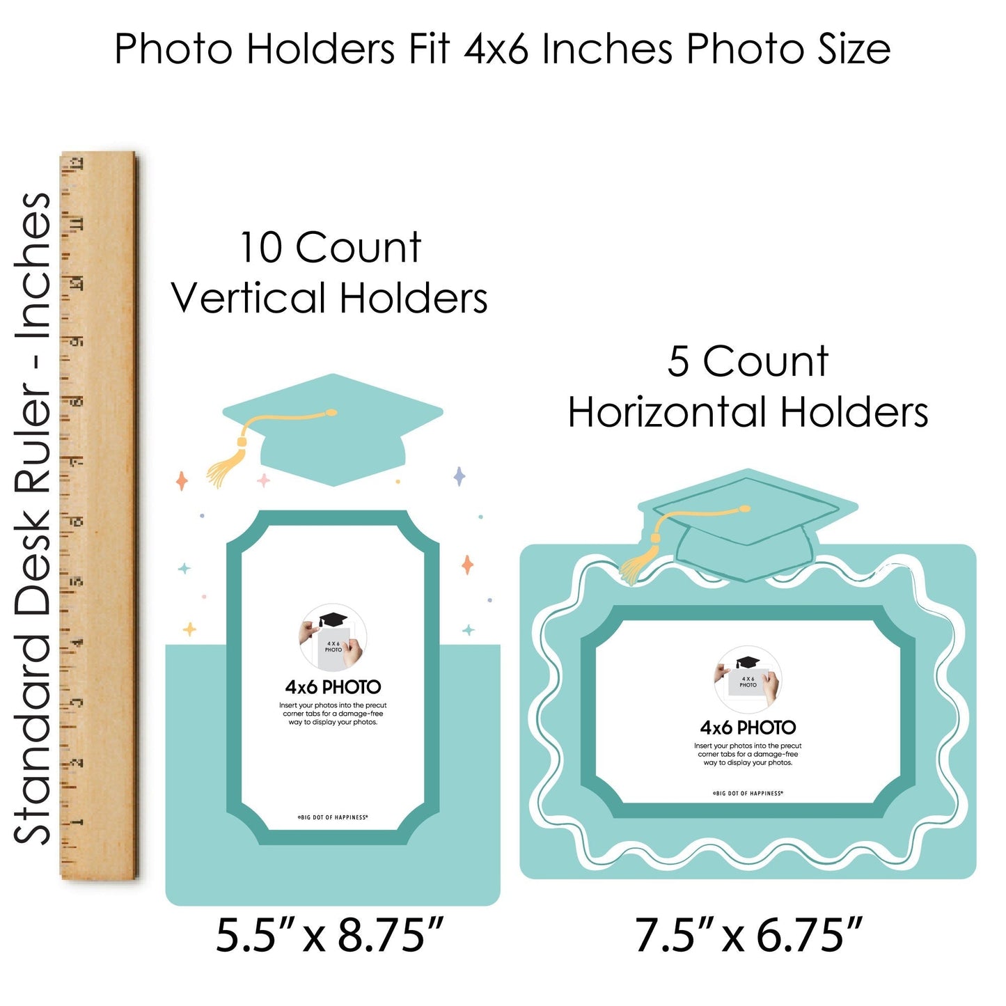 Pastel Grad Photo Table Toppers - 15 Pc