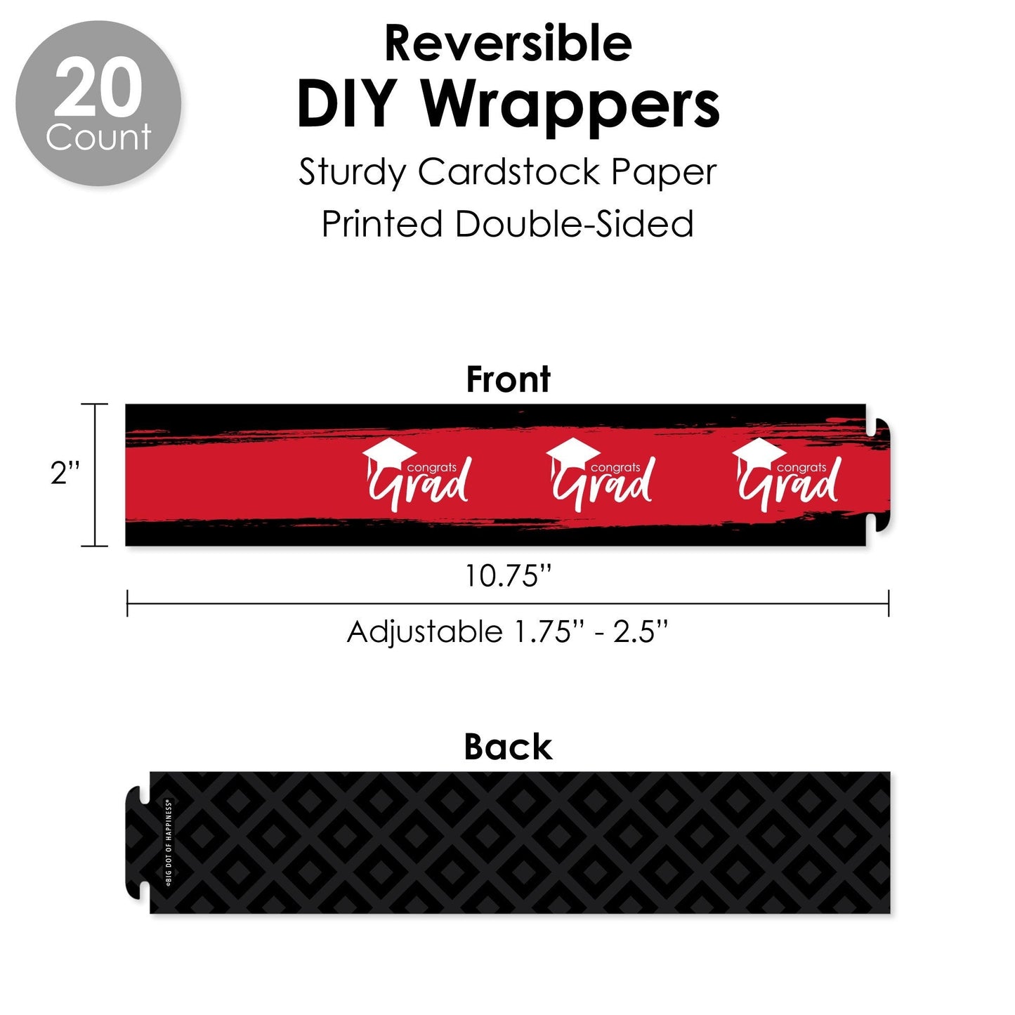 Red Grad - Best is Yet to Come - Red Graduation Party Favors and Cupcake Kit - Fabulous Favor Party Pack - 100 Pieces
