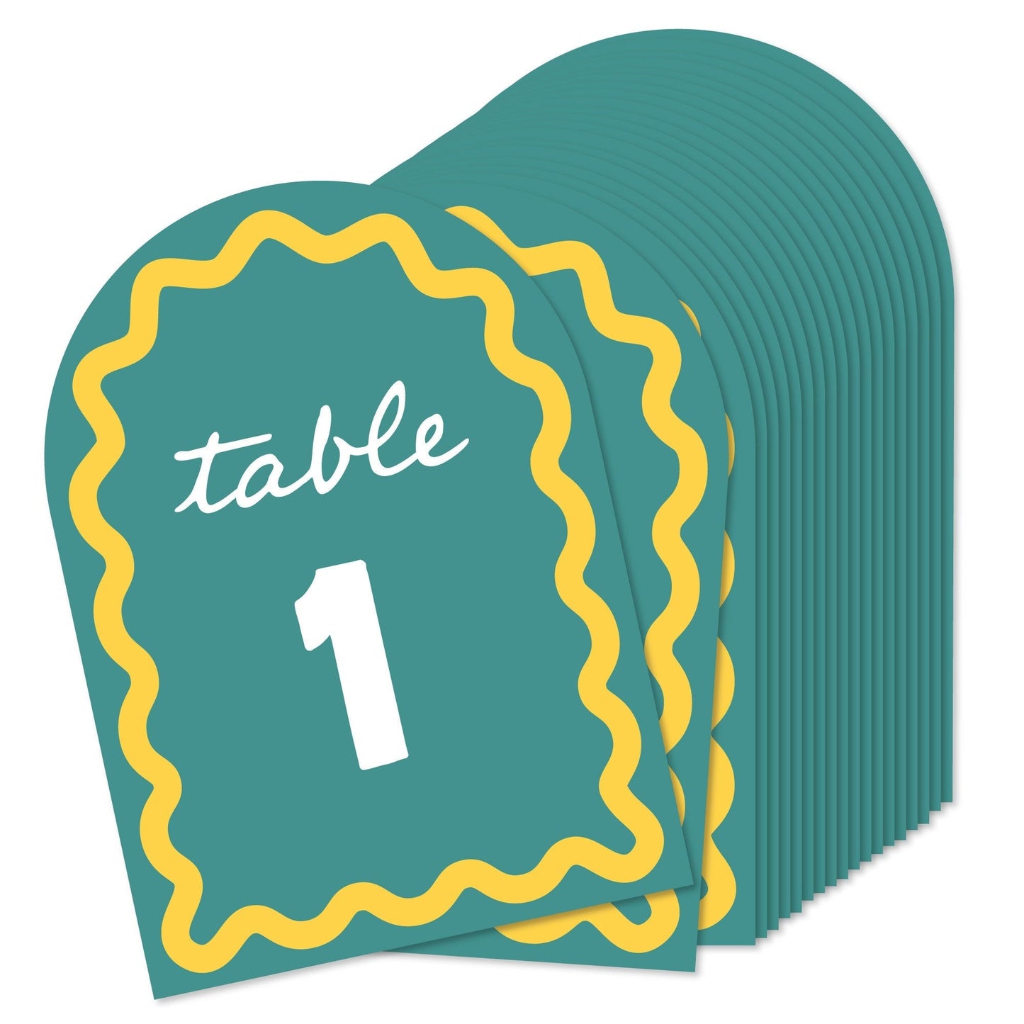 Wavy Table Numbers - 20 Ct