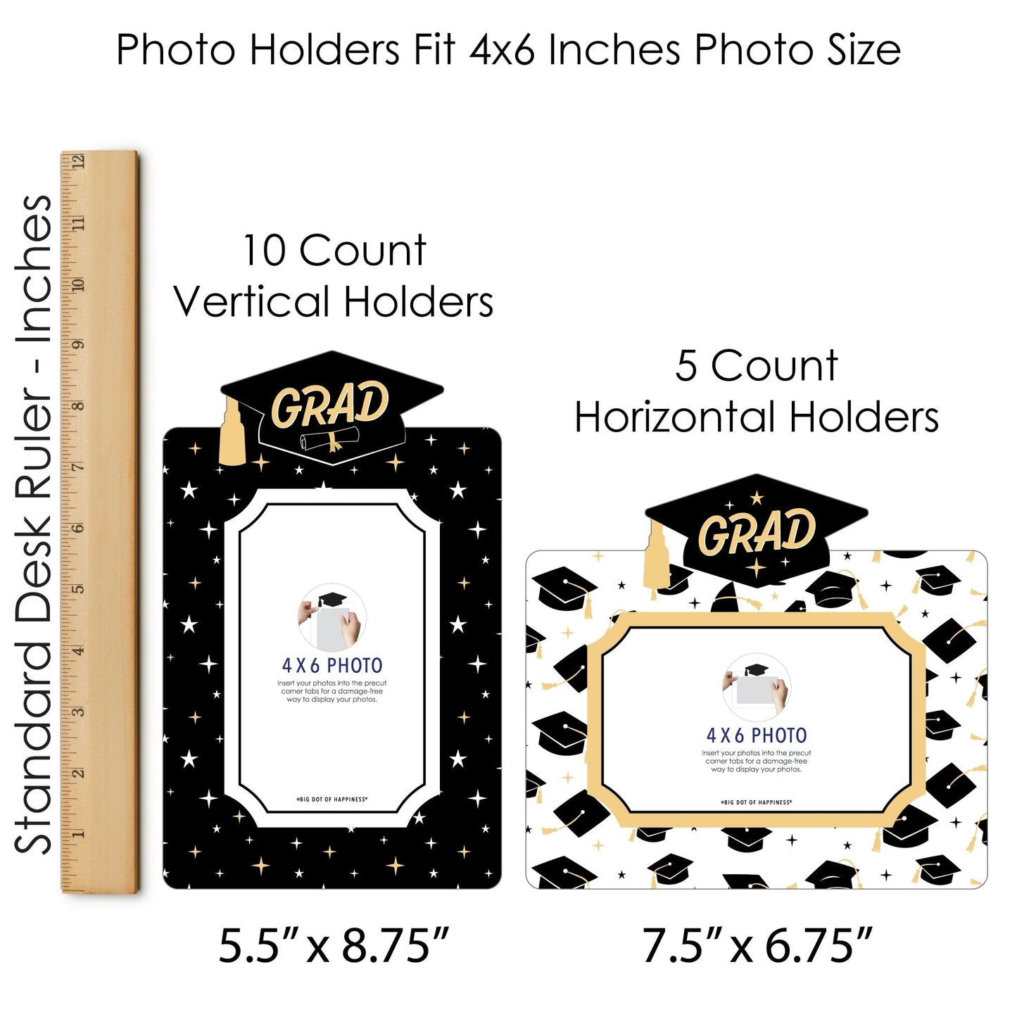 Goodbye High School, Hello College - Graduation Party Picture Centerpiece Sticks - Photo Table Toppers - 15 Pieces