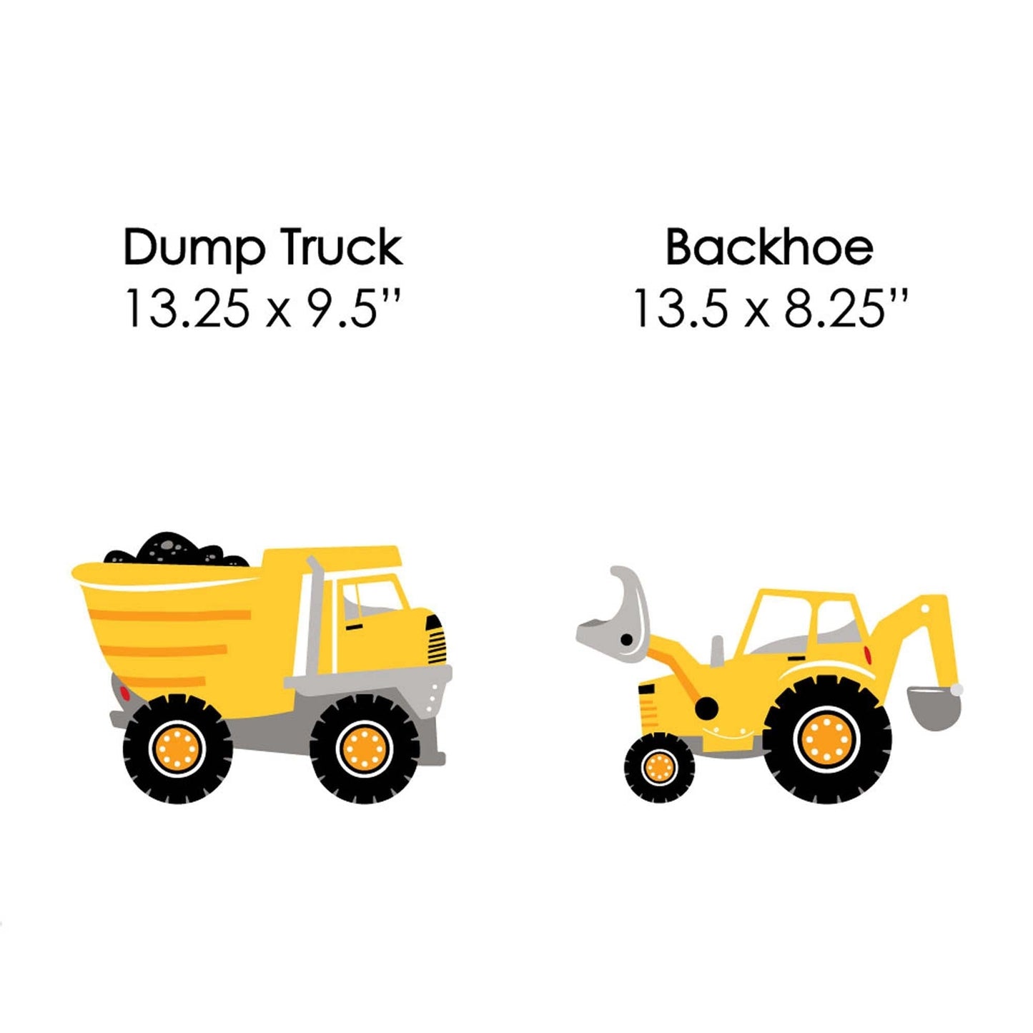 Dig It - Construction Party Zone - Dump Truck Bulldozer Excavator Orange Traffic Cone Lawn Decorations - Outdoor Baby Shower or Birthday Party Yard Decorations - 10 Piece