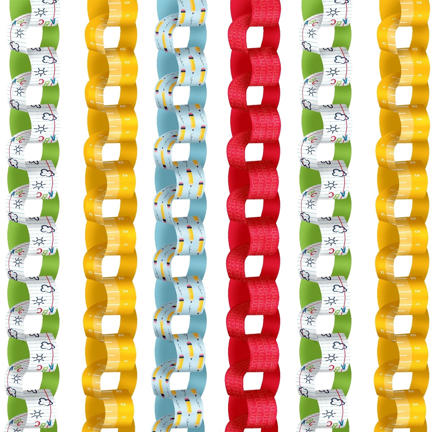 Back To School DIY Paper Chains - 128 Pc