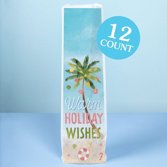 Wine Bags - Beach Christmas