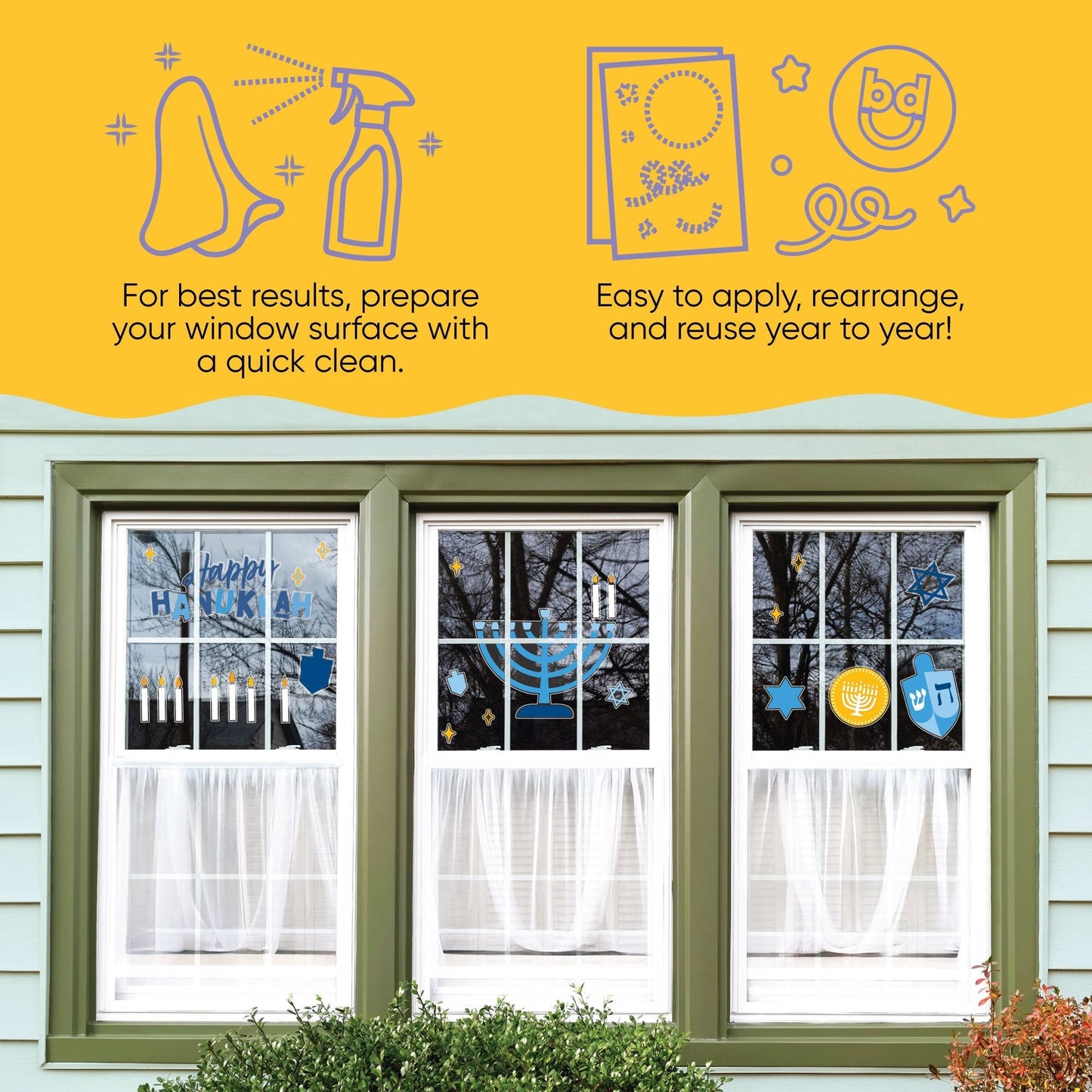 Hanukkah Window Clings