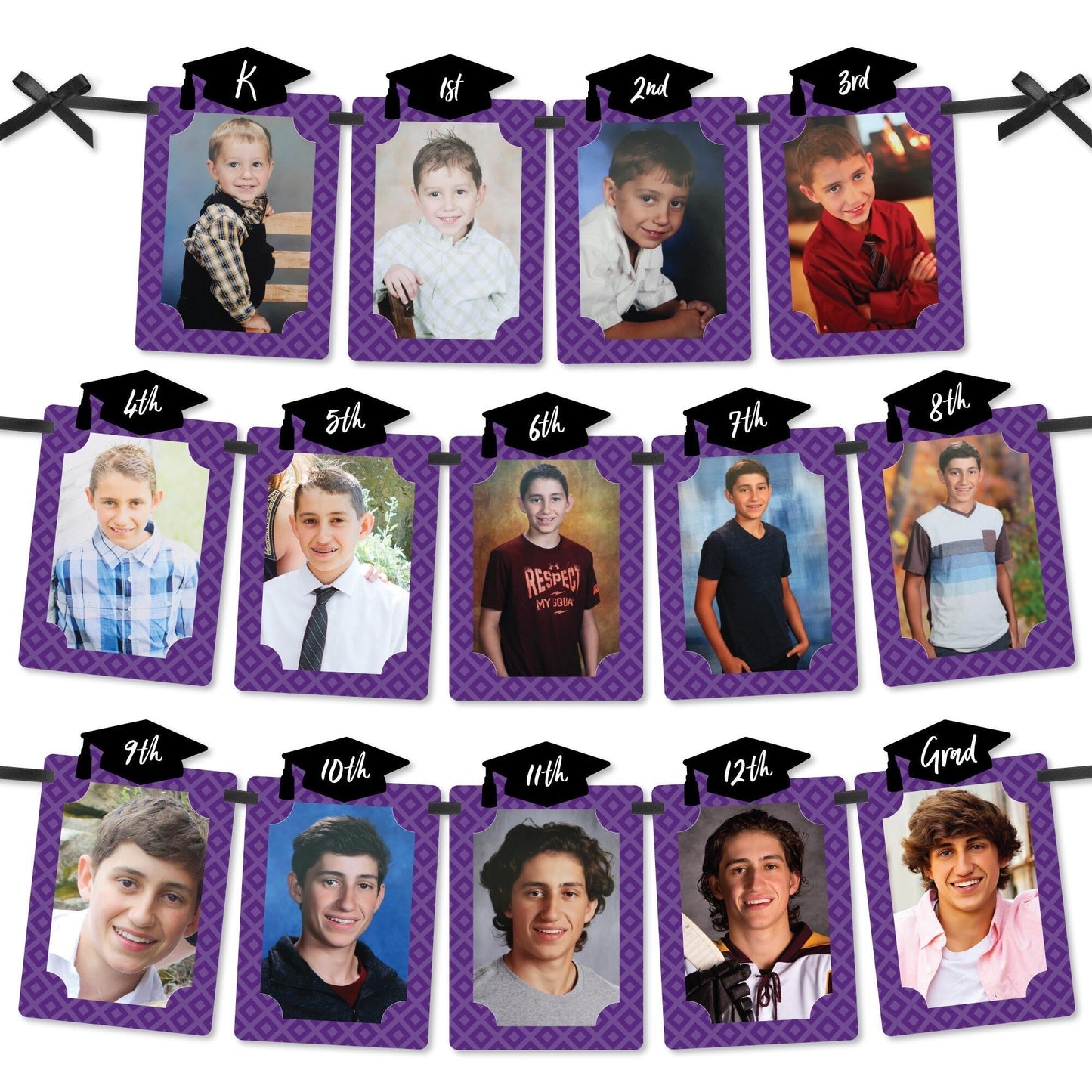 Purple Grad - Best is Yet to Come - DIY Purple Graduation Party Decor - K-12 School Picture Display - Photo Banner