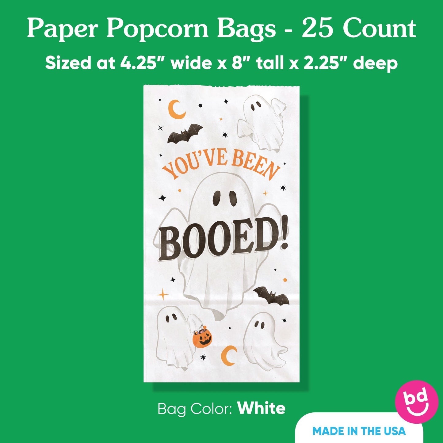 Popcorn Bags - Ghostly You've Been Booed - 25 Ct