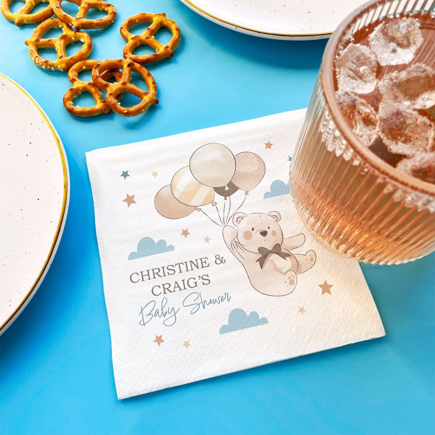 Custom Text Napkins - We Can Bearly Wait