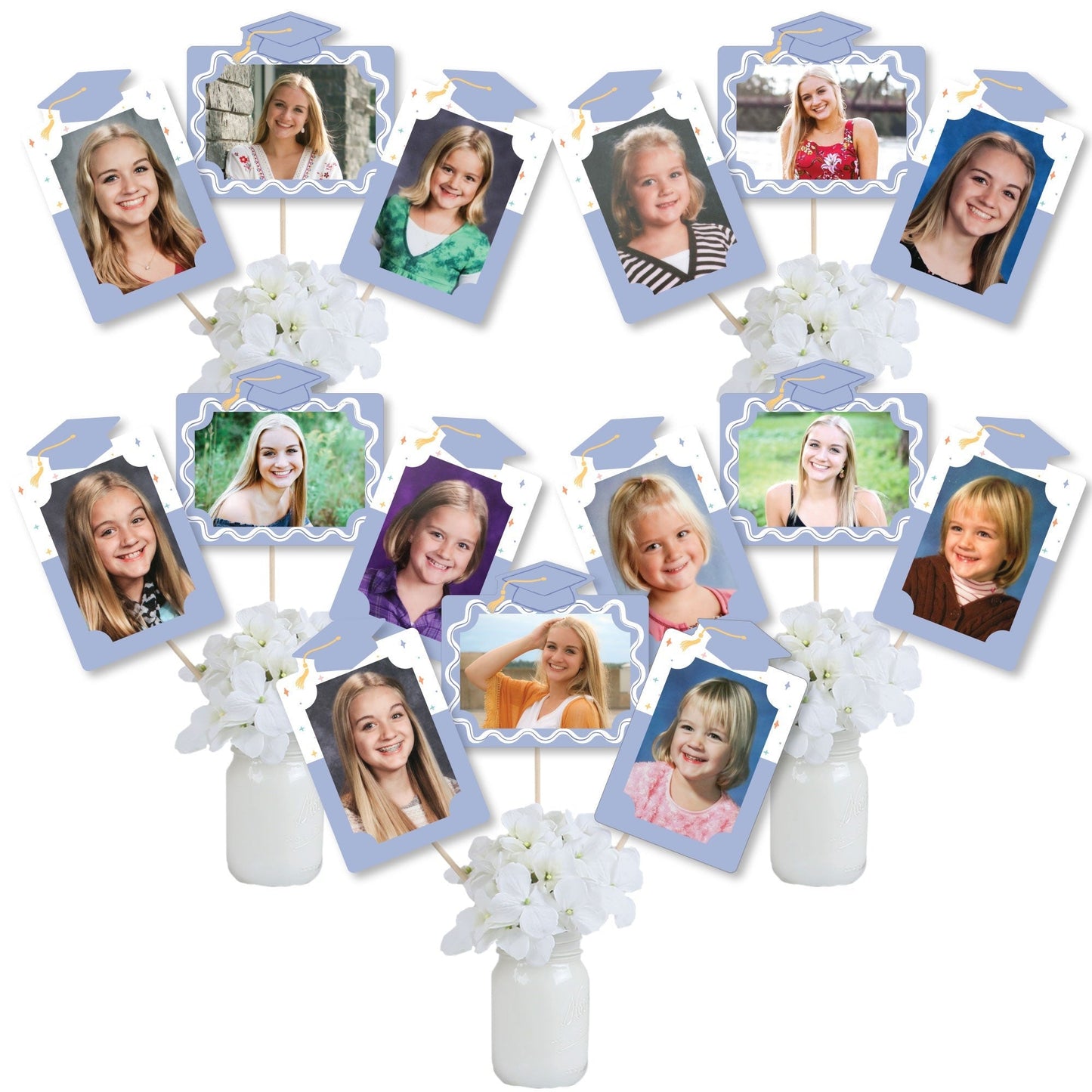 Pastel Grad Photo Table Toppers - 15 Pc